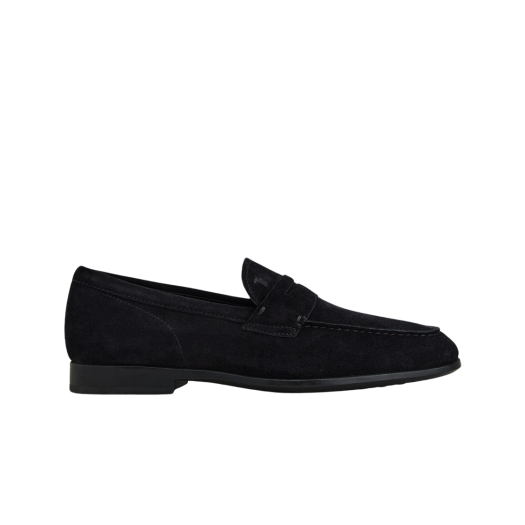 Tod's Rich Suede Loafers Black