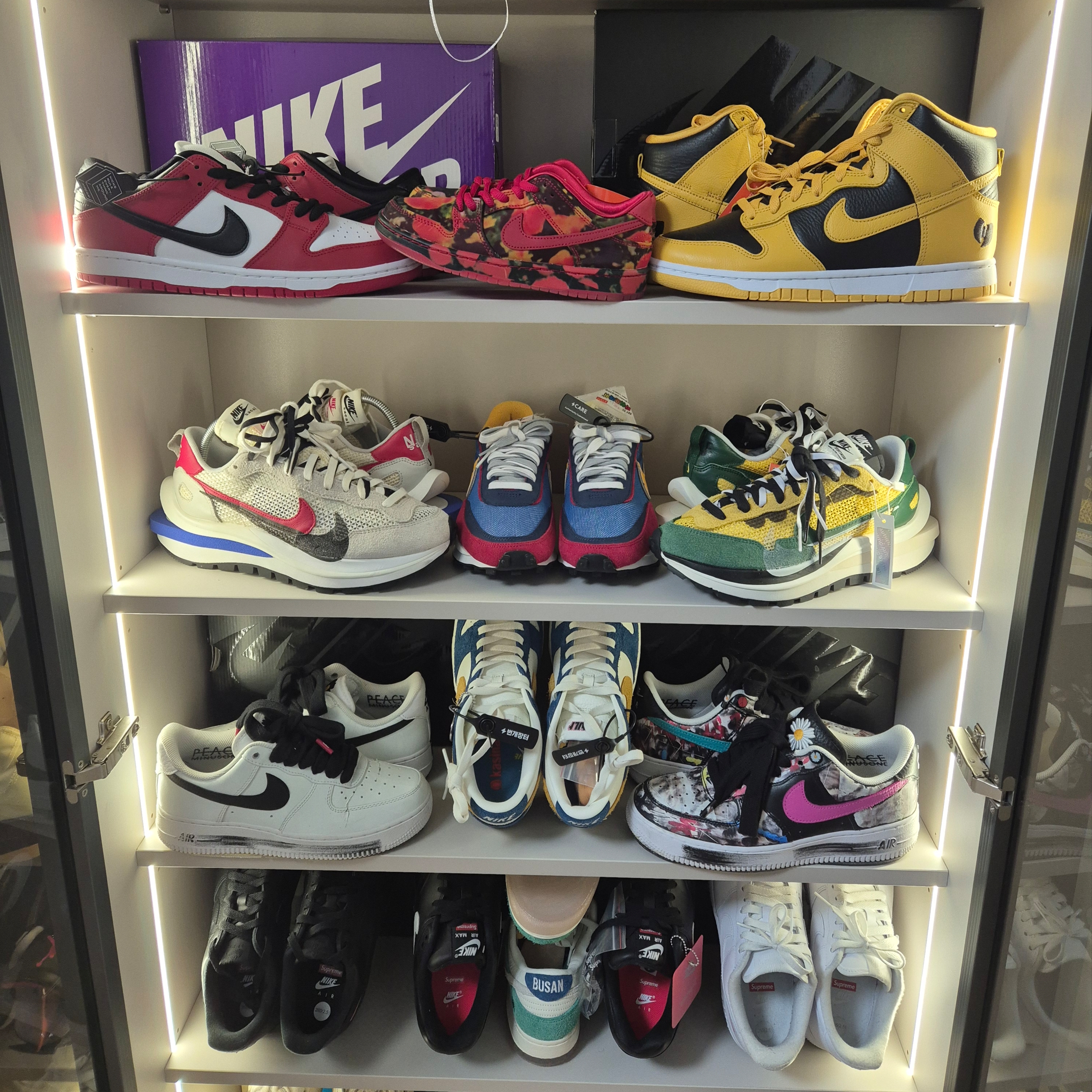 Nike x Sacai VaporWaffle Tour Yellow & Gorge Green Sail, Nike x Sacai VaporWaffle Royal Fuchsia 착용 스타일 - 9
