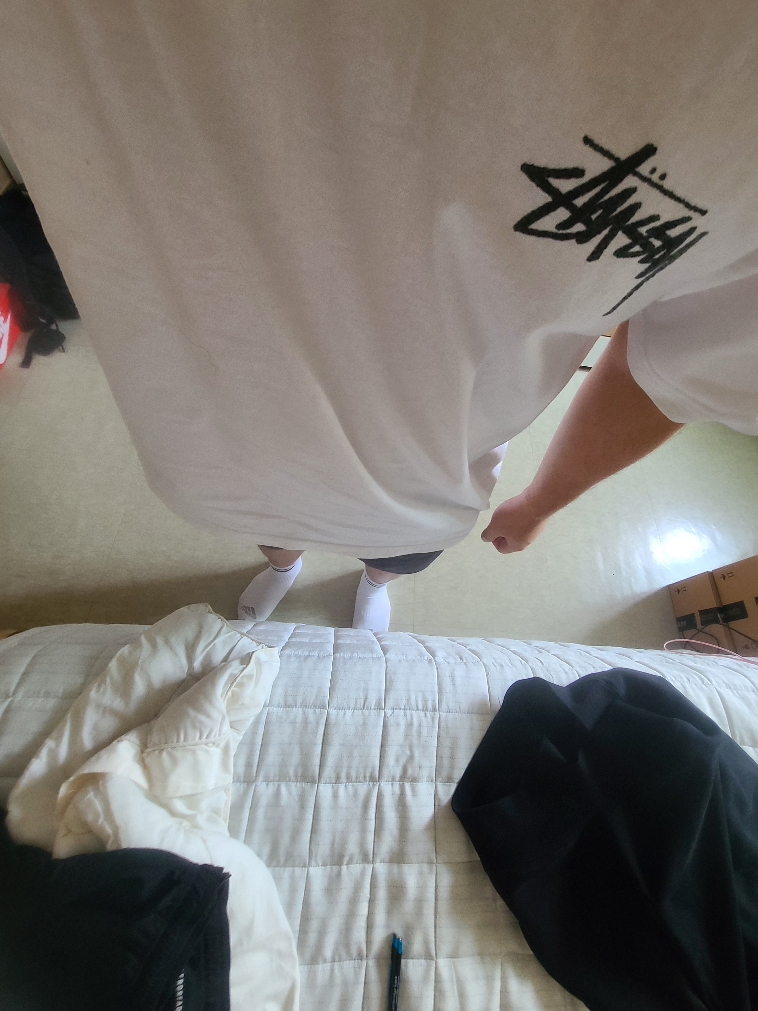 Stussy Basic Stussy T-Shirt White 2024, 2025 착용 스타일