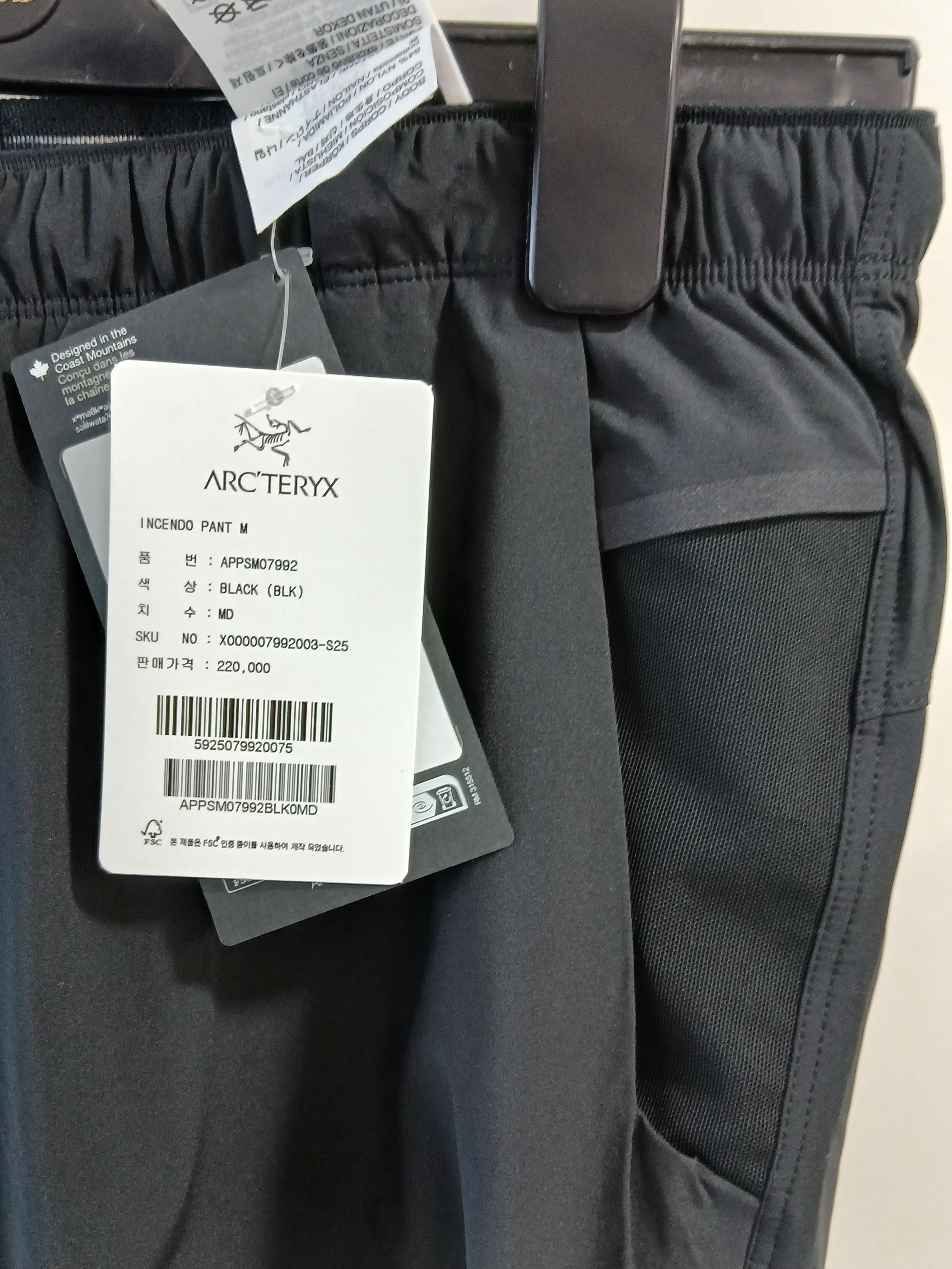 Arc'teryx Incendo Pants Black 착용 스타일 - 2