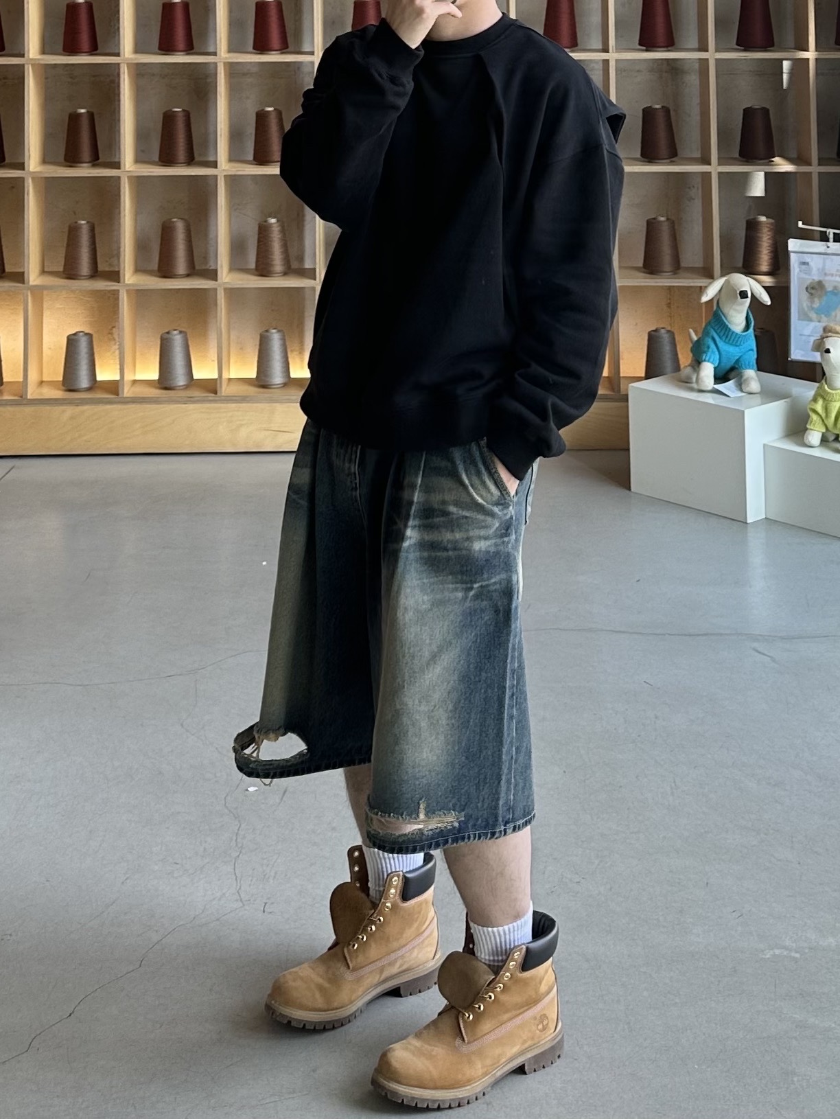 Timberland Premium 6 inch Waterproof Boot Wheat Nubuck - Wide 착용 스타일 - 1