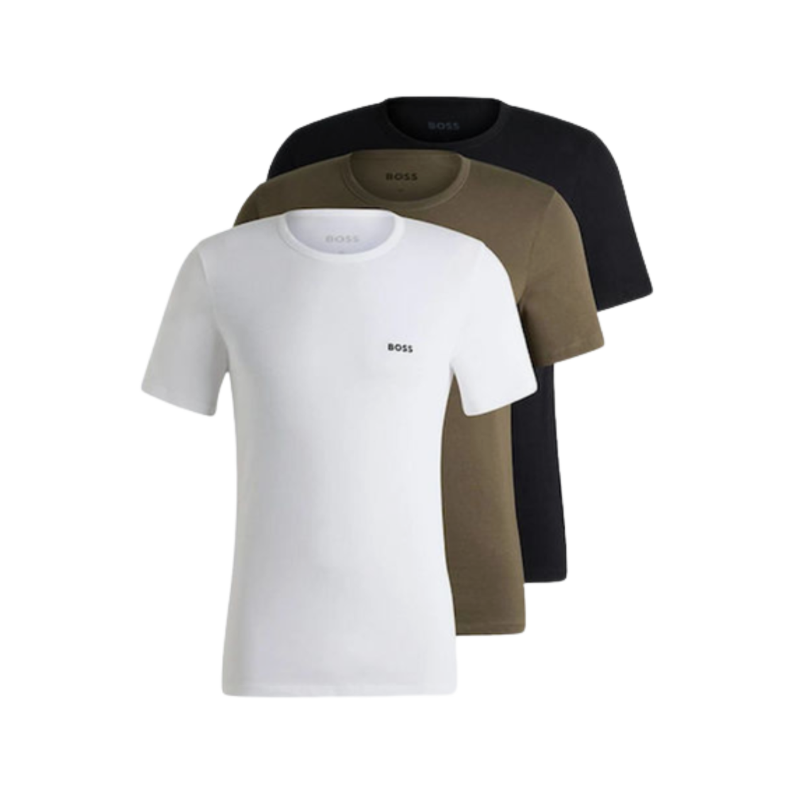 50532468-987 Hugo Boss Cotton Underwear T-Shirt with Logo Embroidery Multicolor (3 Pack)