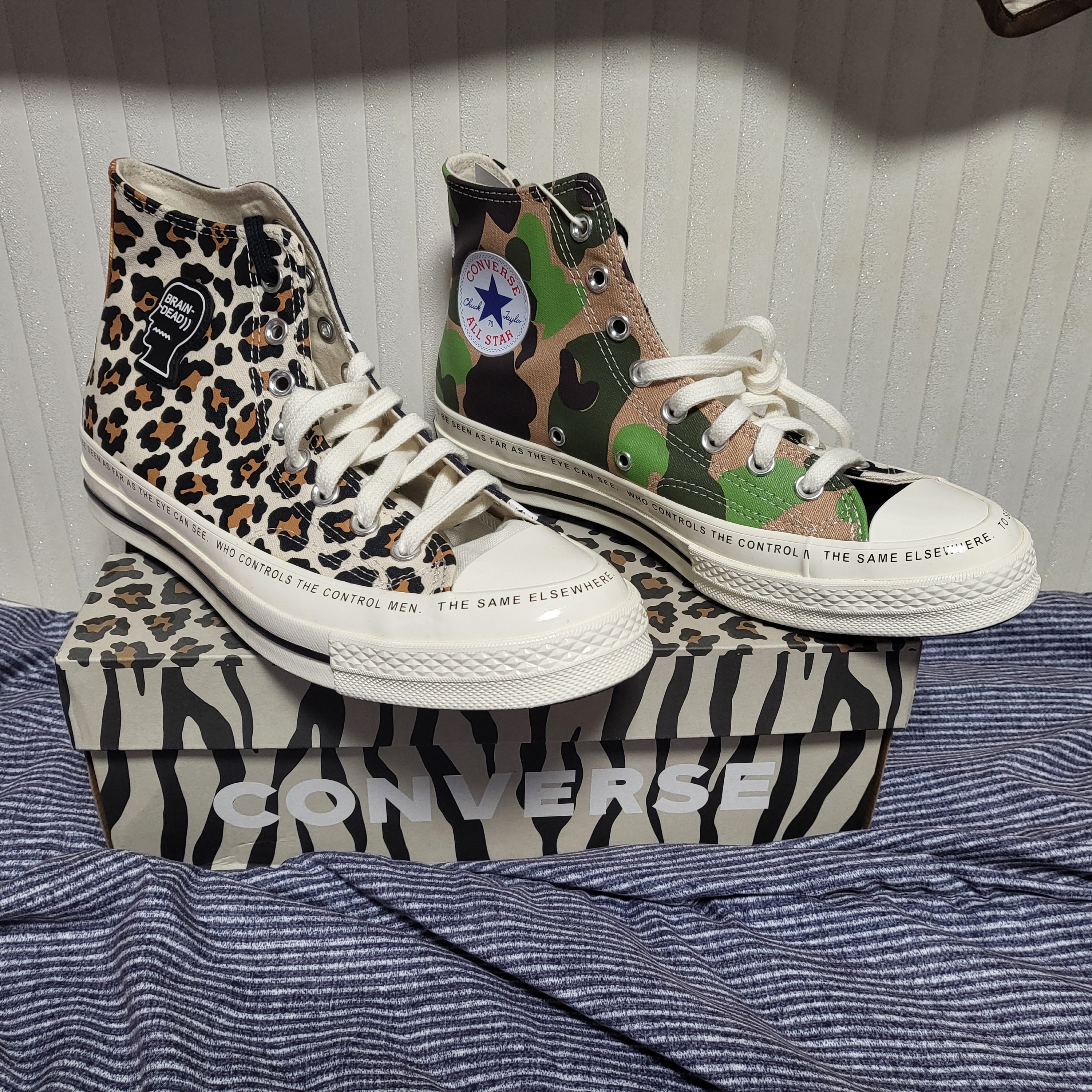 Converse x Brain Dead Chuck 70 Hi Egret White 착용 스타일 - 2