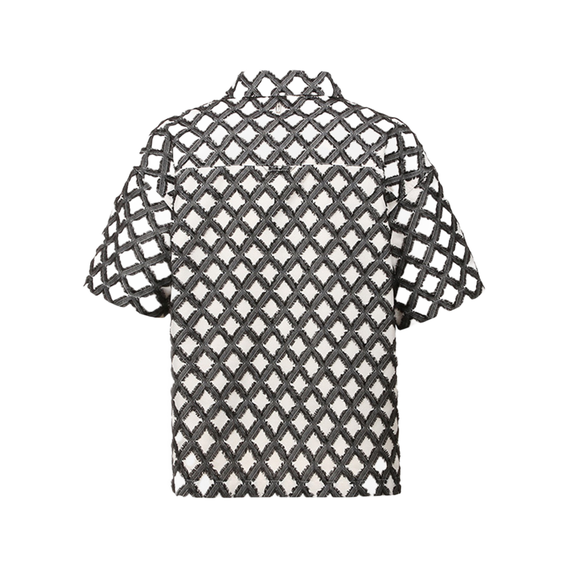 르917 아가일 패턴 자카드 셔츠 블랙(LE17SEPTEMBRE Argyle Patterned Jacquard Shirt Black) - 2