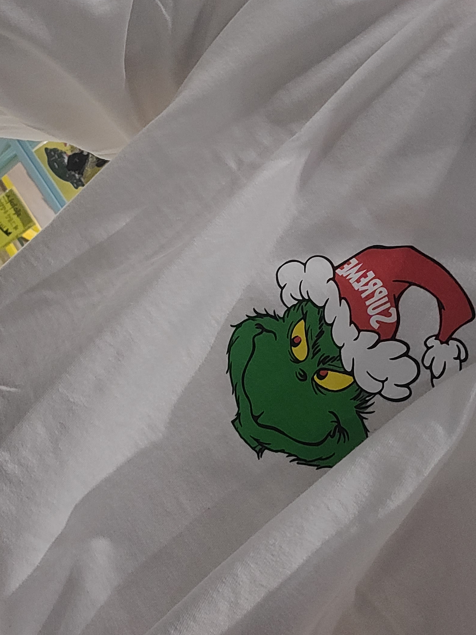 Supreme Grinch T-Shirt White - 24FW 착용 스타일