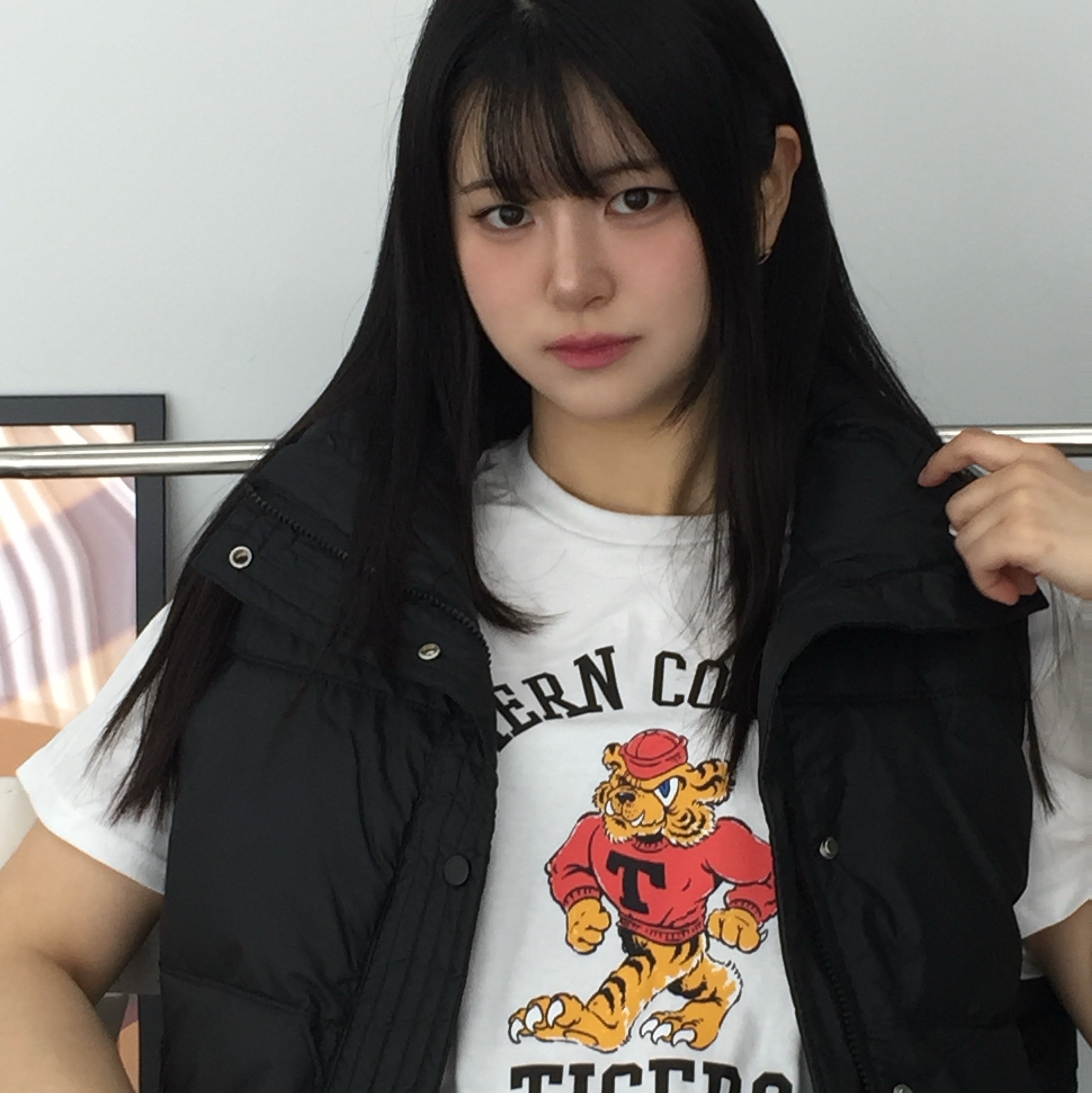 Gildan X American Collection Tiger T-Shirt White 착용 스타일 - 4
