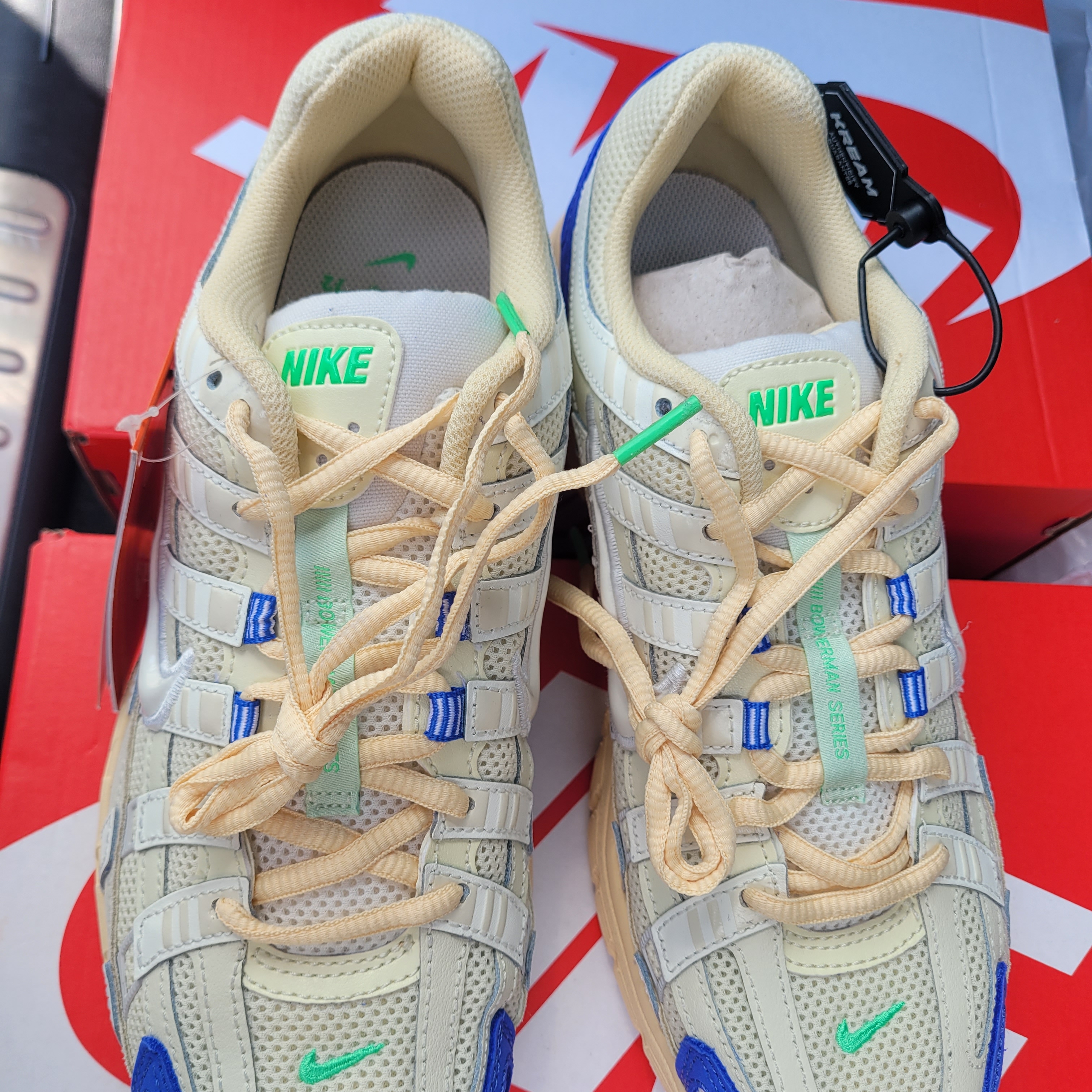 Nike P-6000 Coconut Milk Medium Blue 착용 스타일 - 5