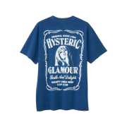 Hysteric Glamour Whisky Woman T-Shirt Dark Indigo Blue