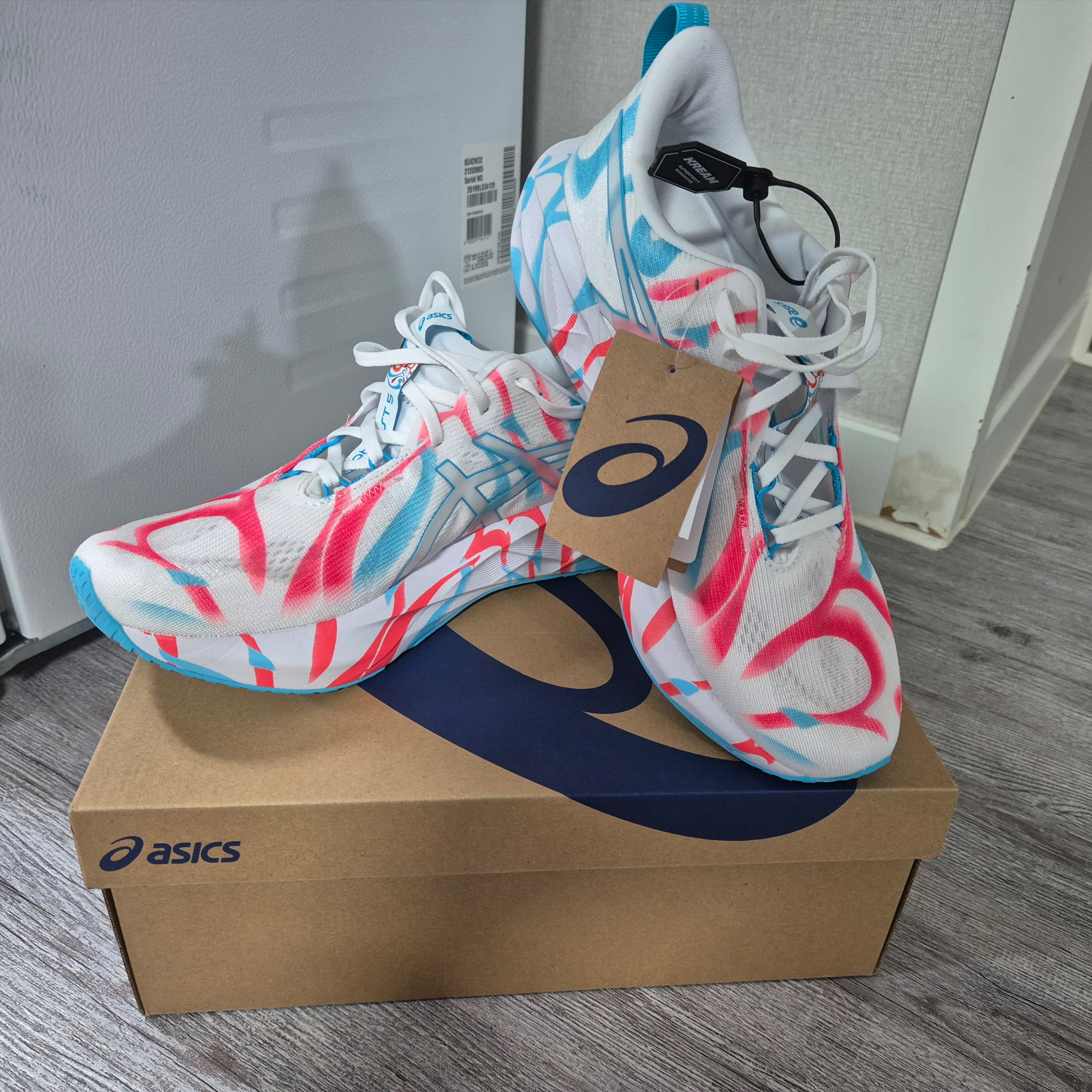 Asics Novablast 5 Tokyo White Aquarium 착용 스타일