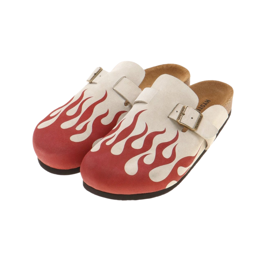 02251QS01 (W) Hysteric Glamour Fire Pattern Sandals Beige