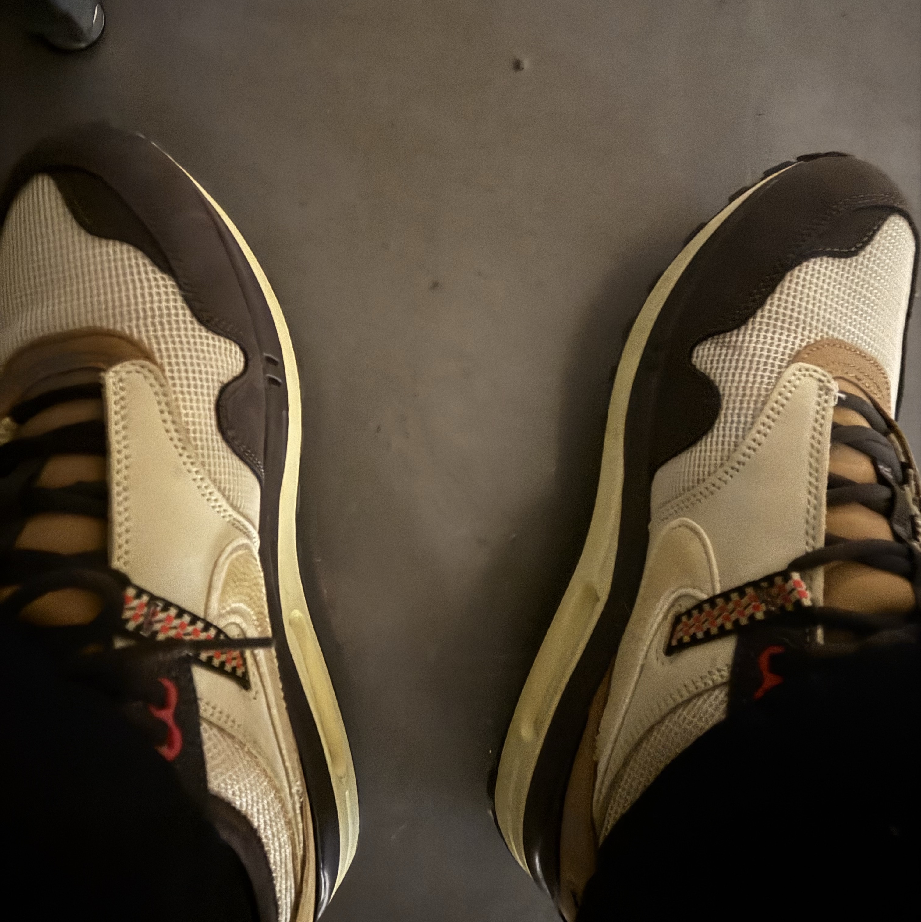 Nike x Travis Scott Air Max 1 Cact.us Brown 착용 스타일