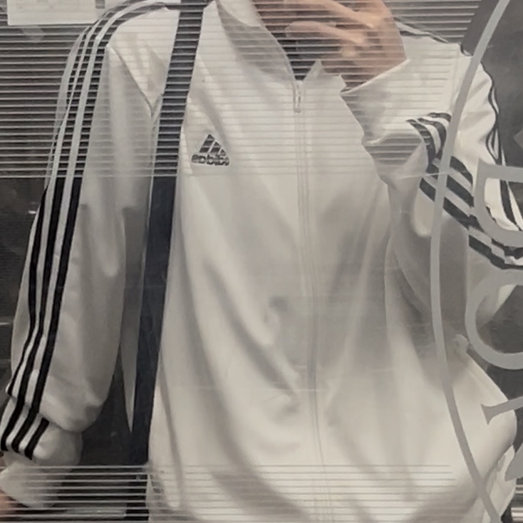 Adidas 3S Regular Fit Double Knit Track Top White - KR Sizing 착용 스타일