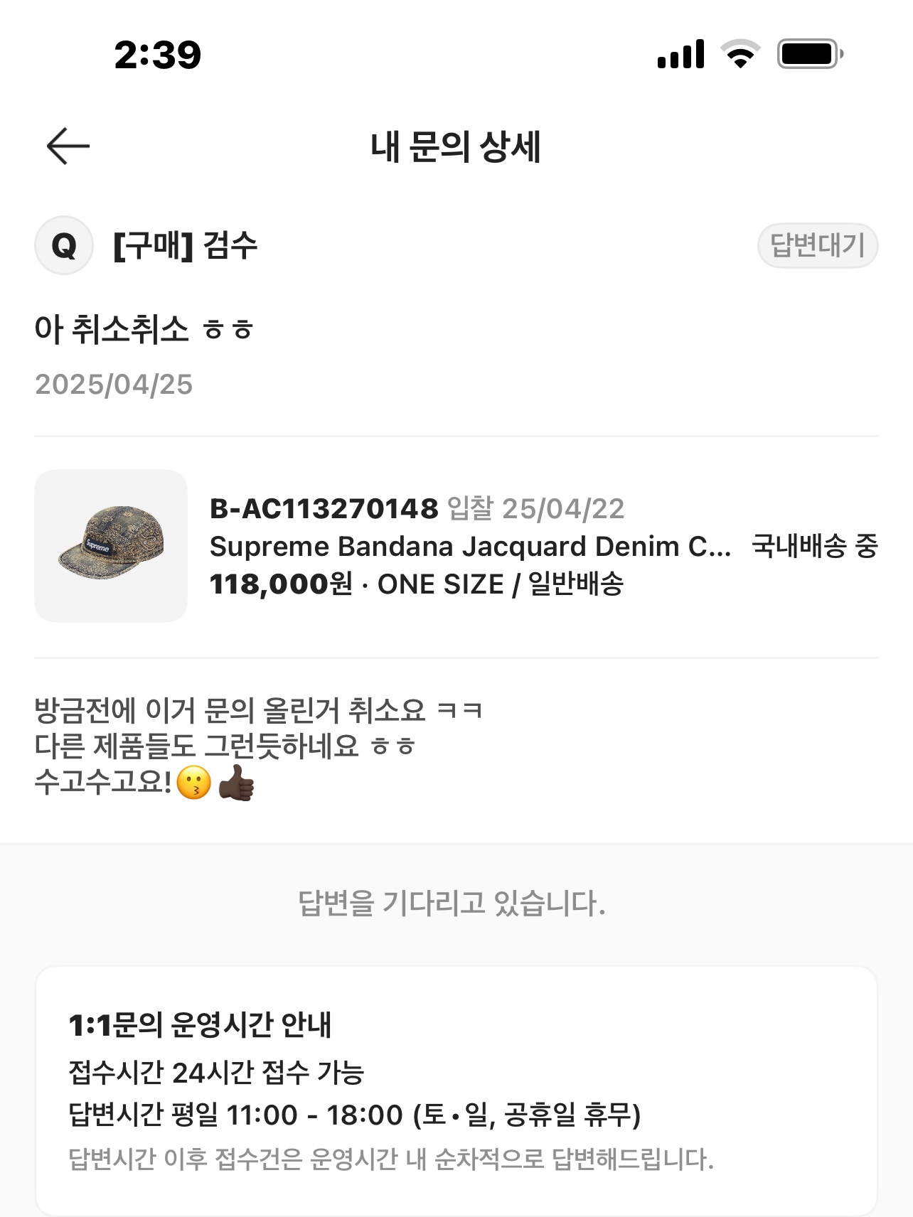 Supreme Bandana Jacquard Denim Camp Cap Blue - 25SS 착용 스타일 - 9