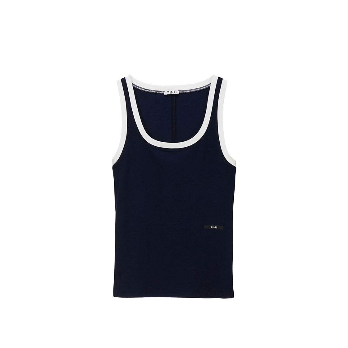 유지 여성 유지 로고 링거 탱크 탑 네이비(YUJI Womens Yuji Logo Ringer Tank Top Navy) - 4