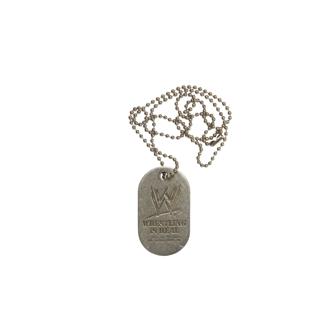 트래비스 스캇 캑터스 잭 x WWE 도그 태그 실버(Travis Scott Cactus Jack x WWE Dog Tag Silver)