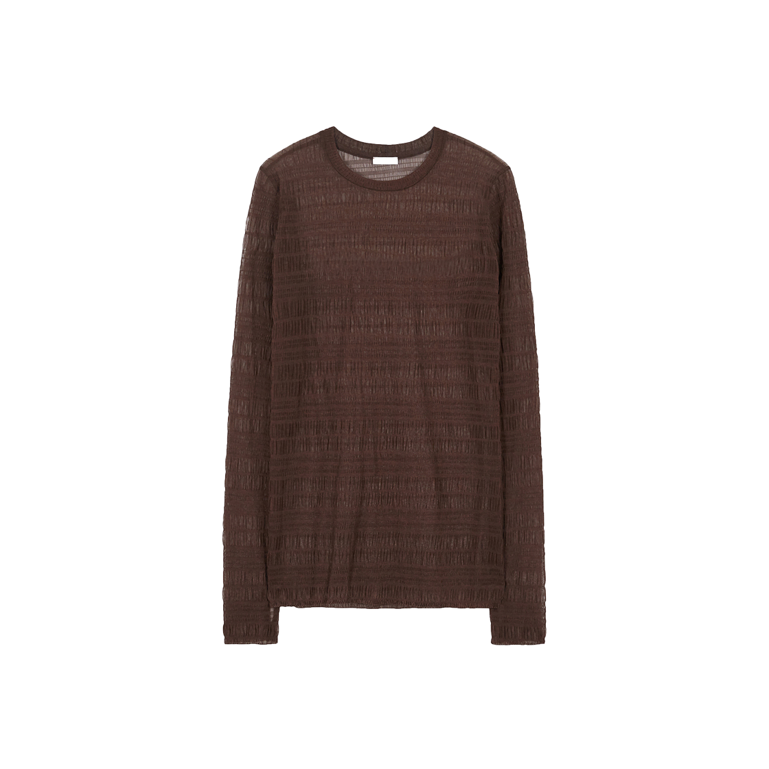 유지 쉬어 스모킹 루즈핏 상의 브라운(YUJI Sheer Smocking Loose Fit Top Brown) - 2