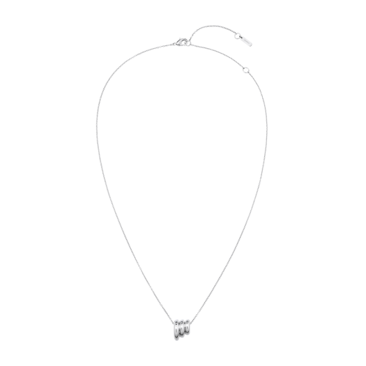 N25AN01 NUMBERING #5738 mini Gradient Triple Pipe Pendant Necklace Silver