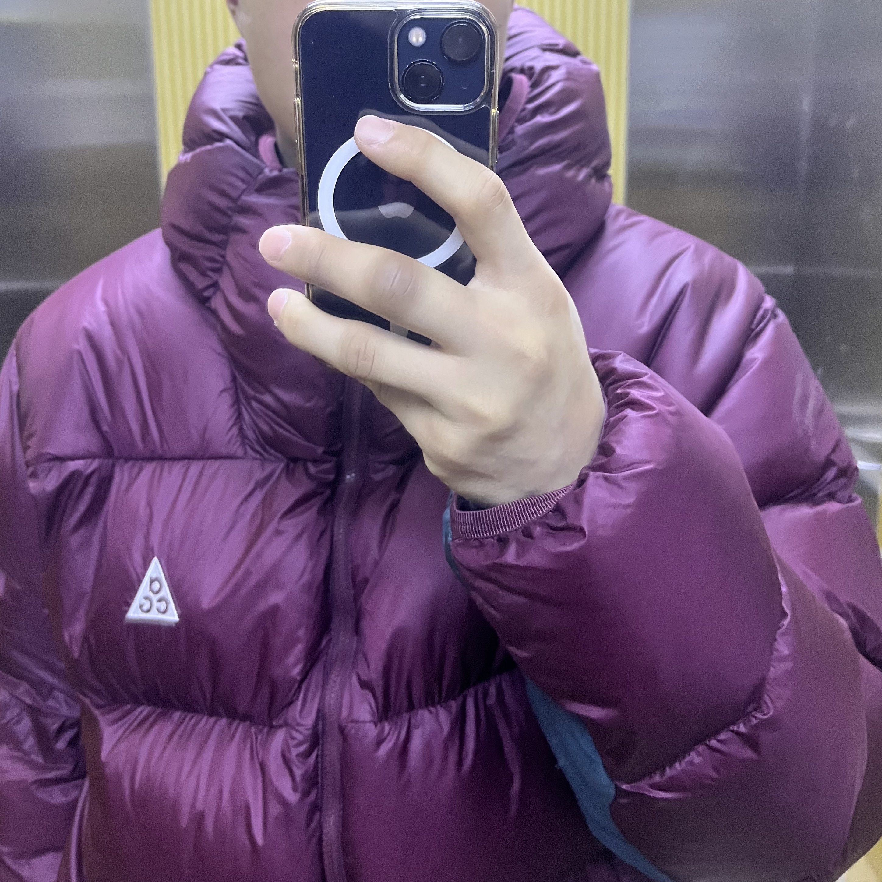 Nike ACG Therma-Fit ADV Lunar Lake Puffer Jacket Night Maroon - Asia 착용 스타일