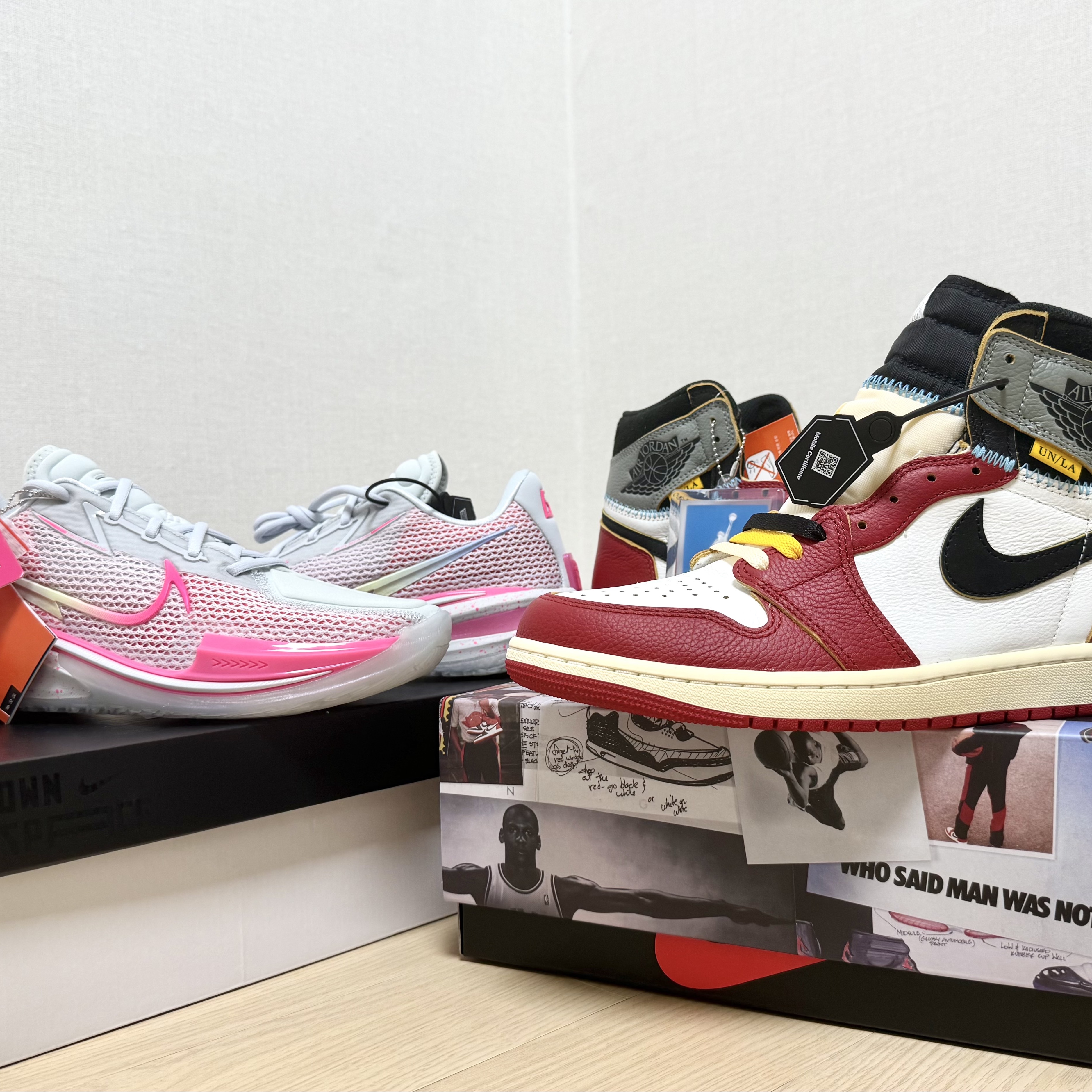Nike Air Zoom GT Cut EP Pure Platinum Pink Flash 착용 스타일
