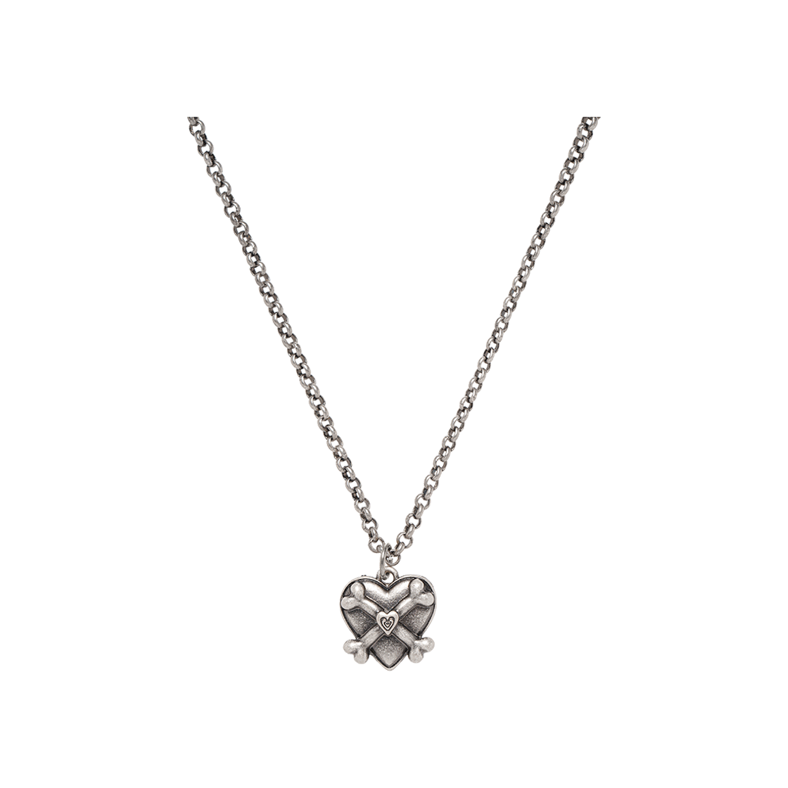 HVRSAXA902SID Vonvat Love bone Necklace Silver