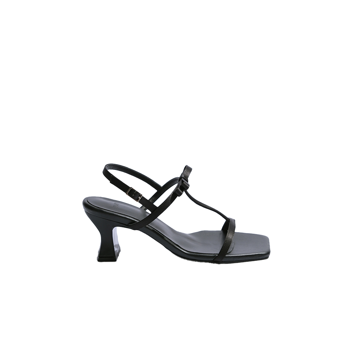 유지 새틴 리본 스트랩 샌들 (6cm) 블랙(YUJI Satin Ribbon Strap Sandal(6cm) Black)