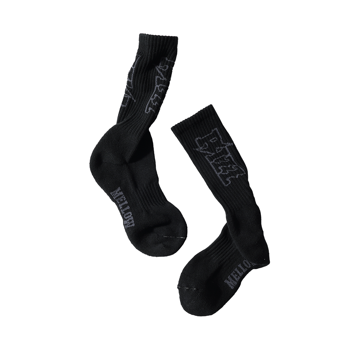 멜로우 리즈 크루 삭스 블랙(MELLOW Rizz Crew Socks Black)
