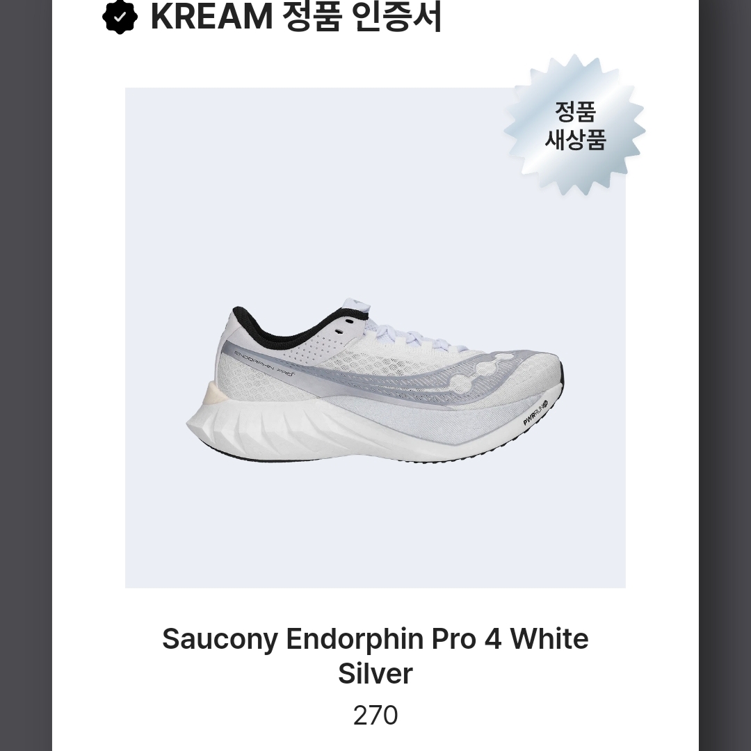Saucony Endorphin Pro 4 White Silver 착용 스타일 - 3