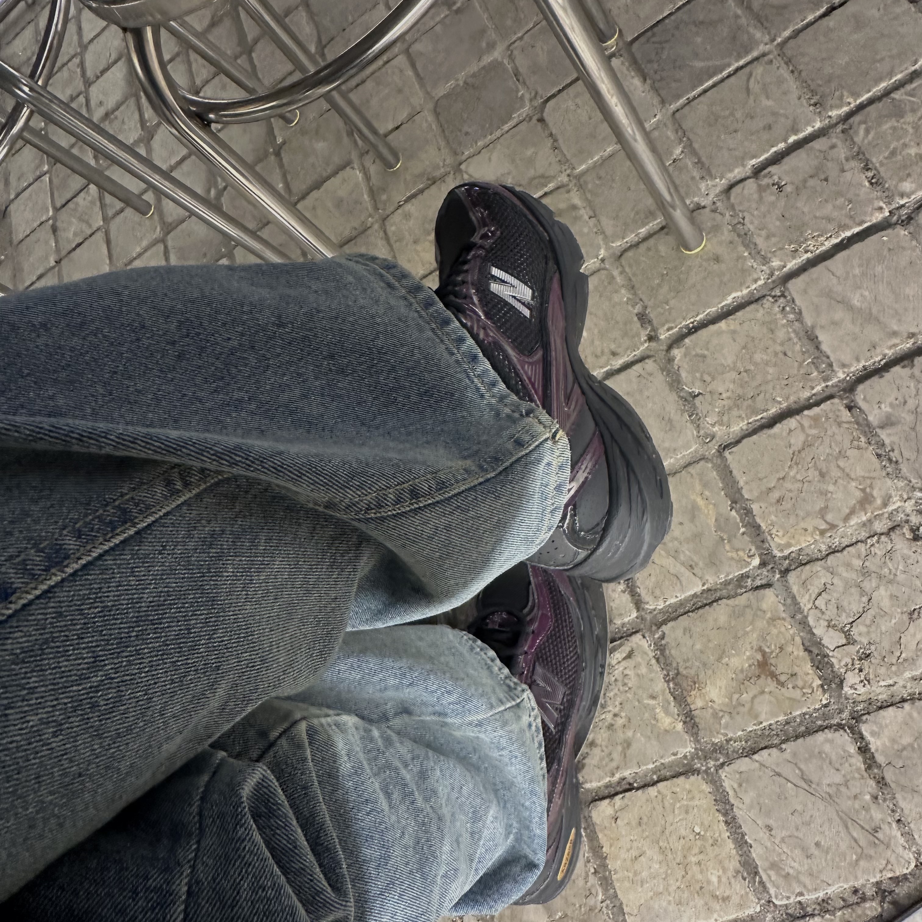 New Balance 509 Purple 착용 스타일 - 2