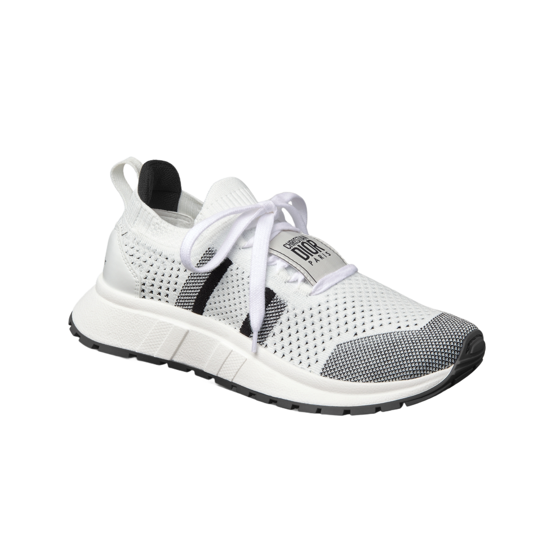(W) 디올 런앤디올 스니커즈 테크니컬 메쉬 화이트 블랙((W) Dior Run'N'Dior Sneakers Technical Mesh White Black) - 2