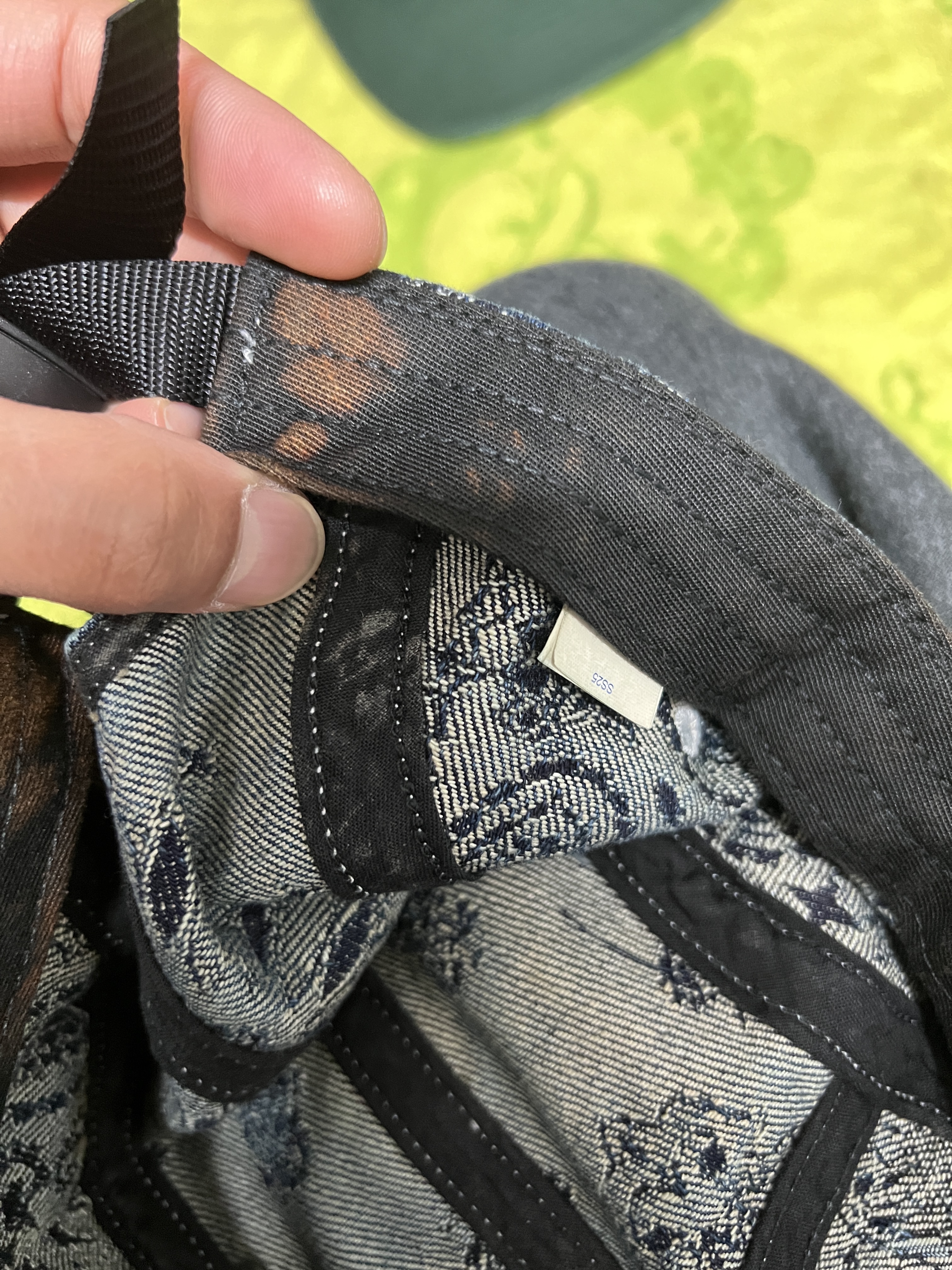 Supreme Bandana Jacquard Denim Camp Cap Blue - 25SS 착용 스타일 - 4