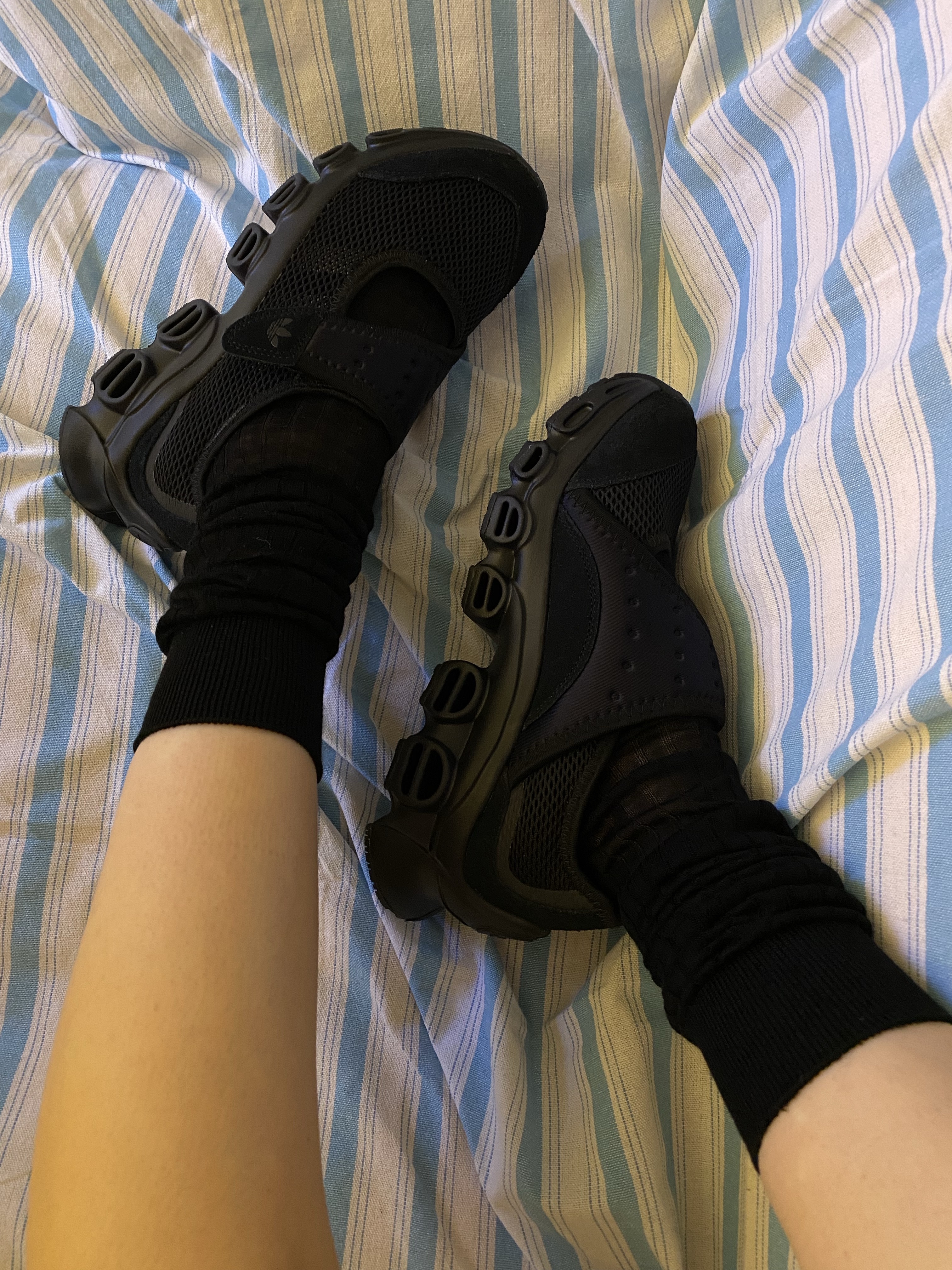 (W) Adidas Adifom Megajane Core Black 착용 스타일 - 1
