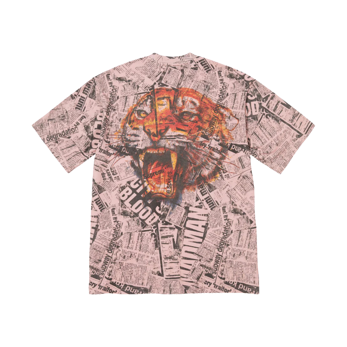 - Supreme Newspaper S/S Top Pink - 25SS - 대표 이미지 #1