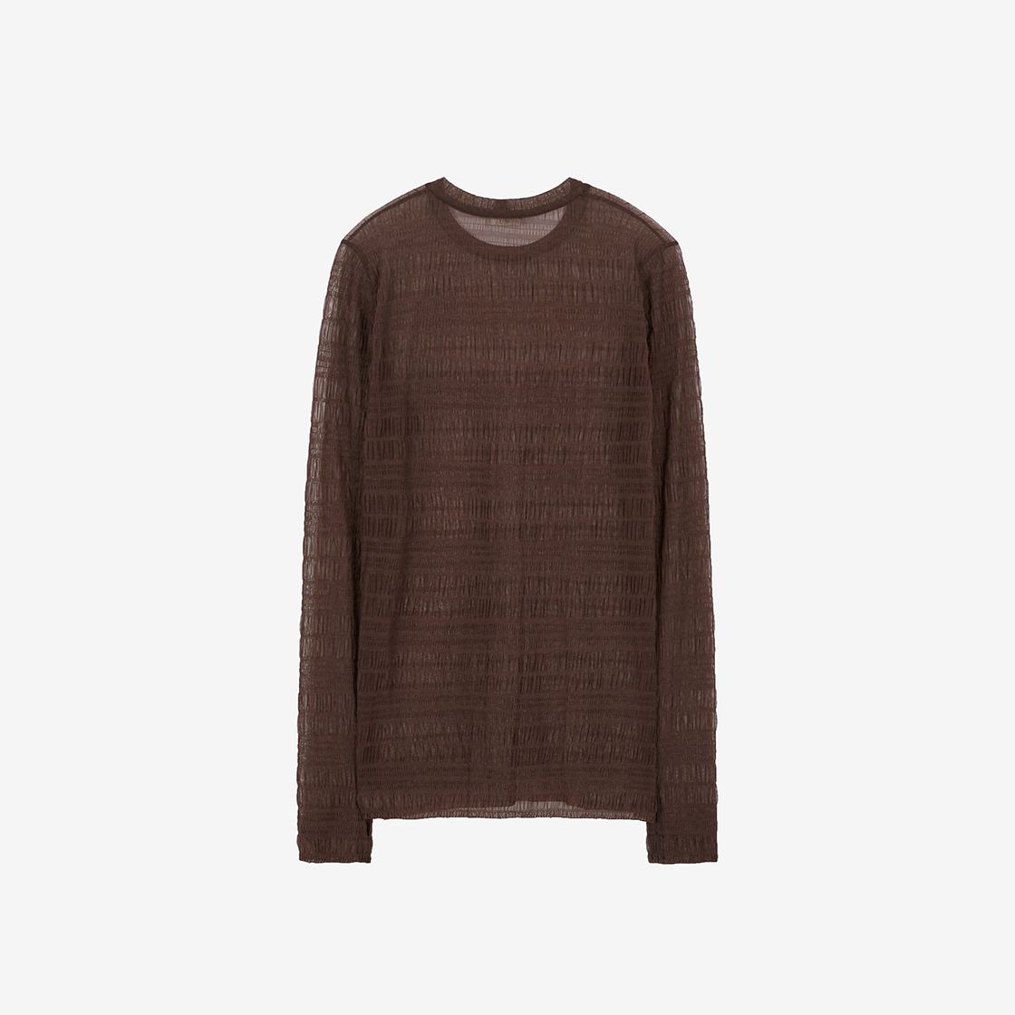 유지 쉬어 스모킹 루즈핏 상의 브라운(YUJI Sheer Smocking Loose Fit Top Brown) - 3