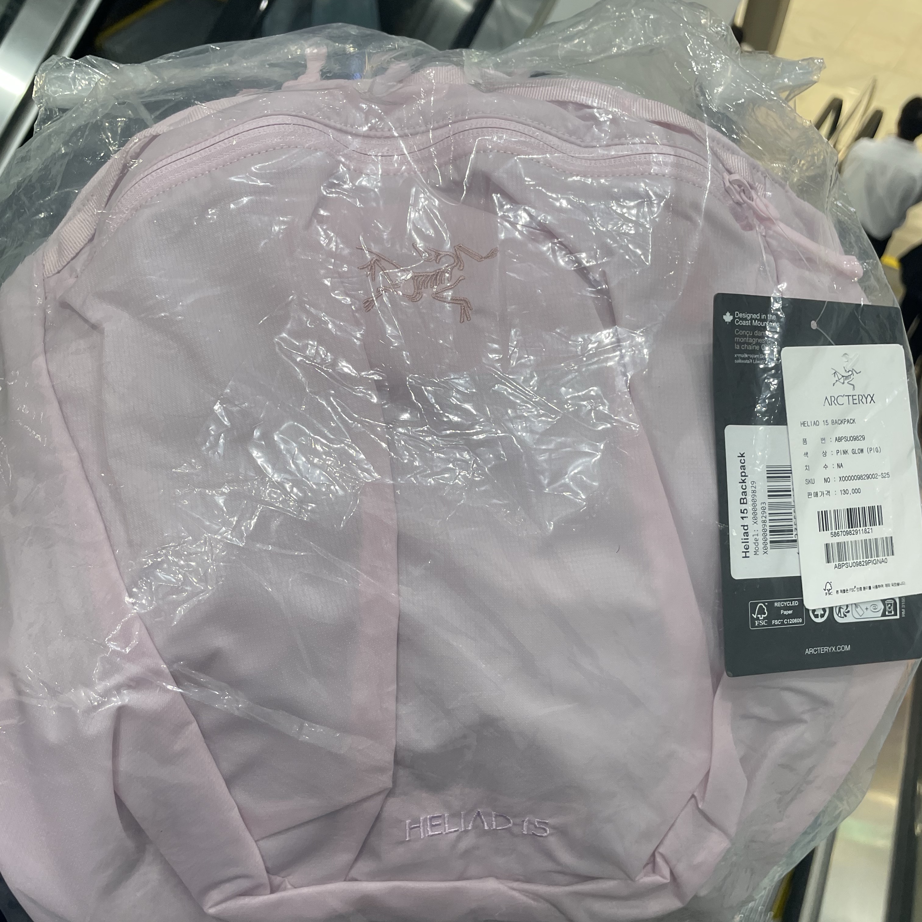 Arc'teryx Heliad 15 Backpack Pink Glow 착용 스타일