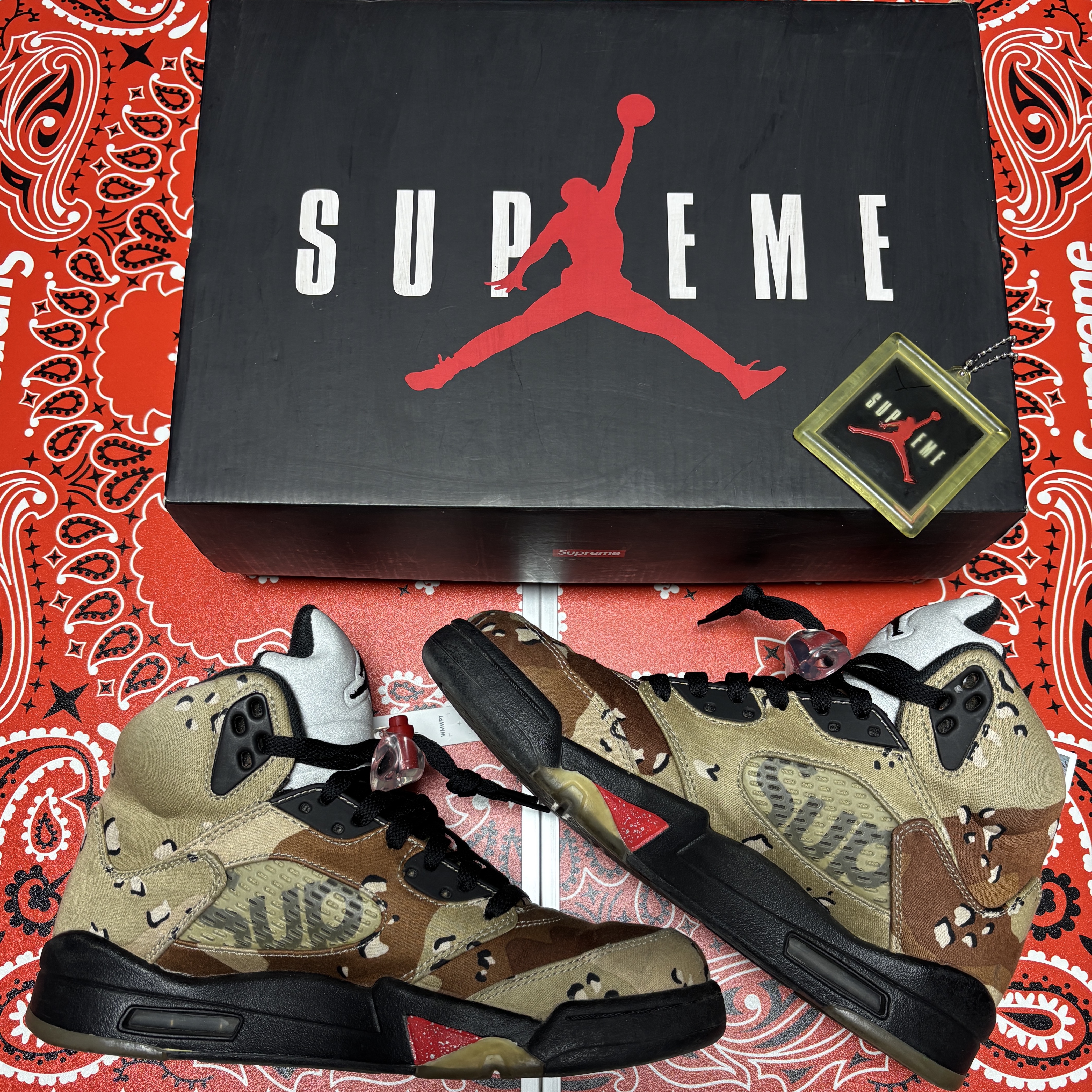 Jordan 5 x Supreme Retro Desert Camo 착용 스타일 - 2
