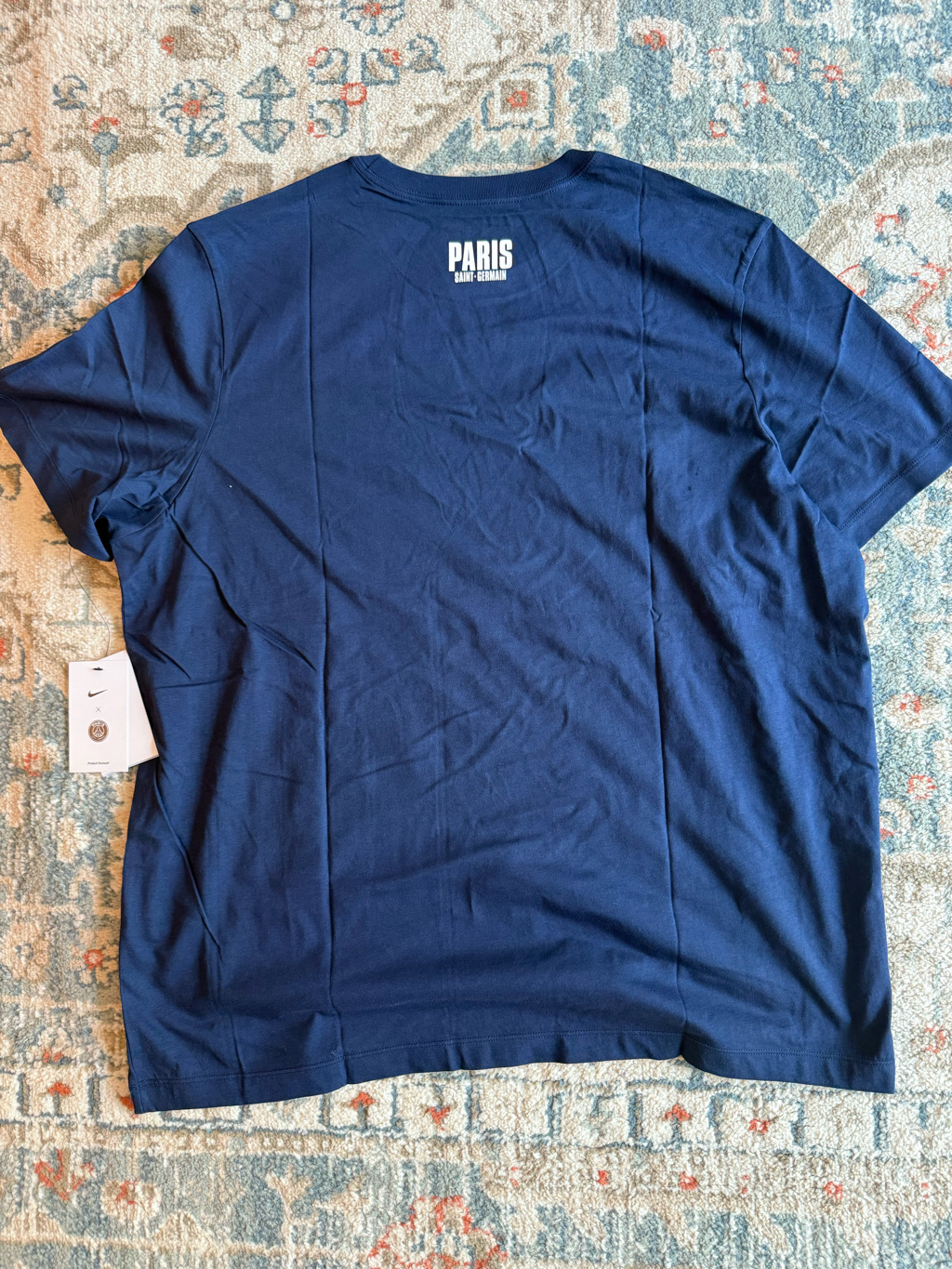 Nike Paris Saint-Germain Essentials Soccer T-Shirt Midnight Navy 착용 스타일 - 3
