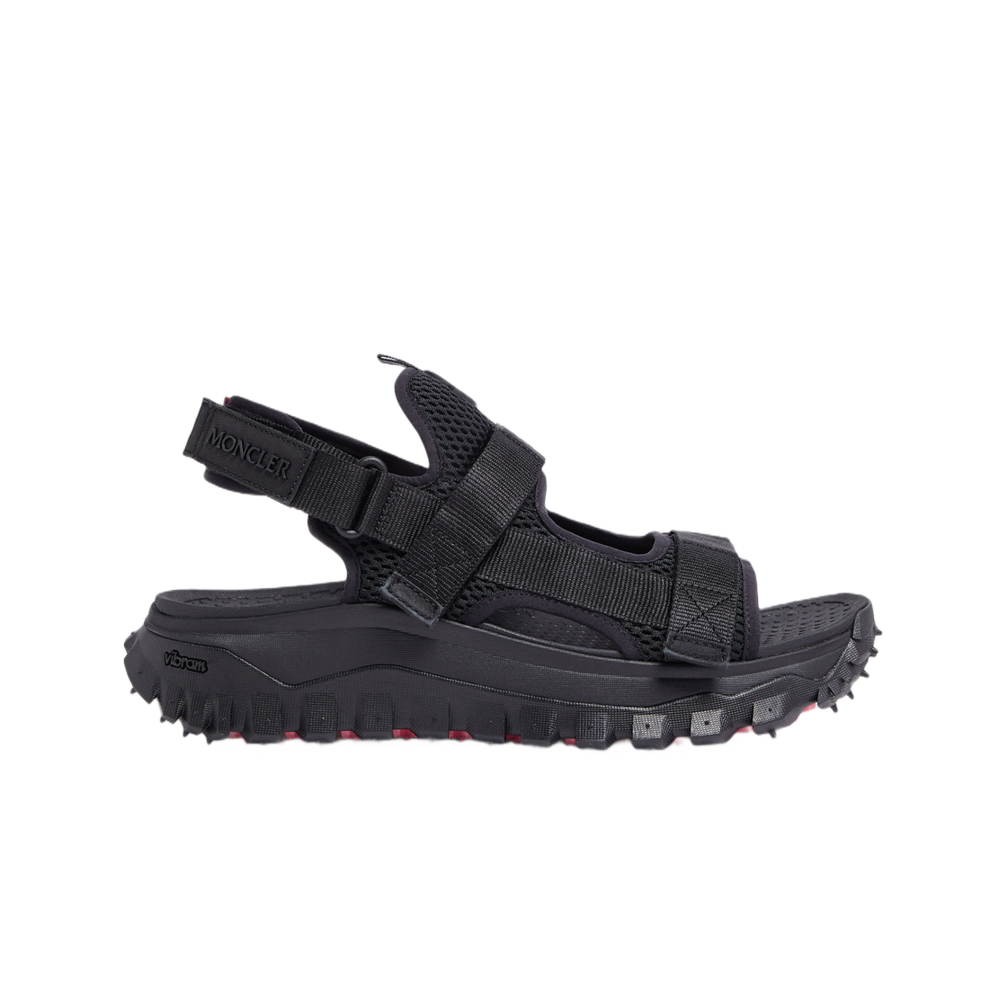 K1-09A-4L00030-M3808-999 Moncler Trailgrip Vela Water Repellent Sandals Black - 25SS