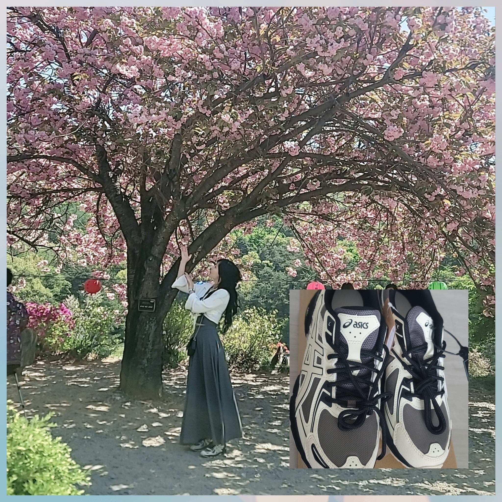 Asics Gel-Venture 6 Mink Vanila 착용 스타일