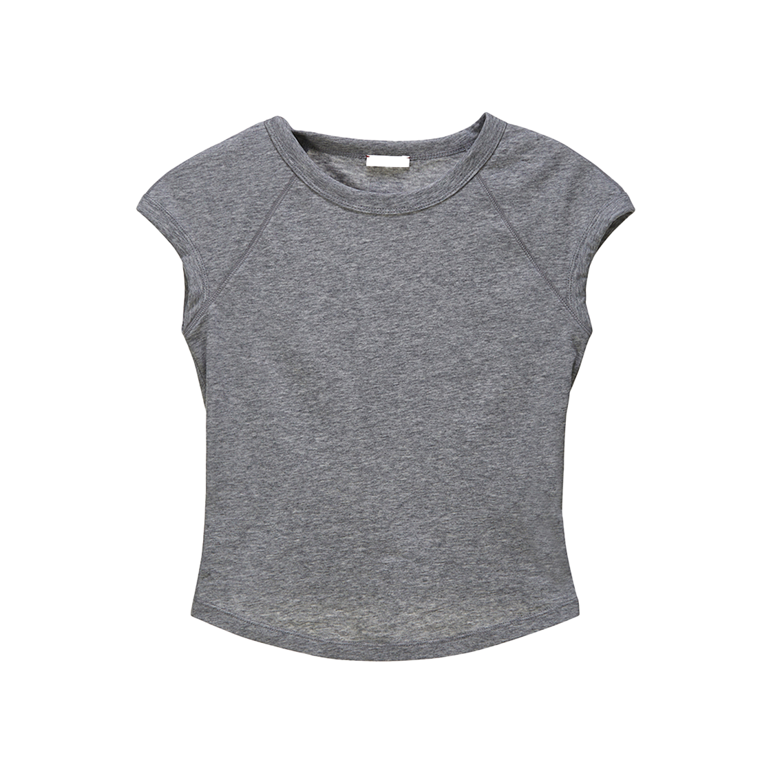 유지  베이비걸 크롭 티셔츠 멜란지 그레이(YUJI Baby Girl Crop T-Shirt Melange Grey)