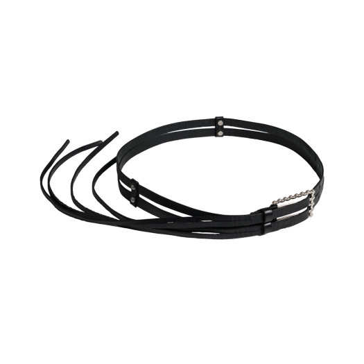 ML250LBT01MBLKF MELLOW Biscuit Buckle Double Hole Belt Black