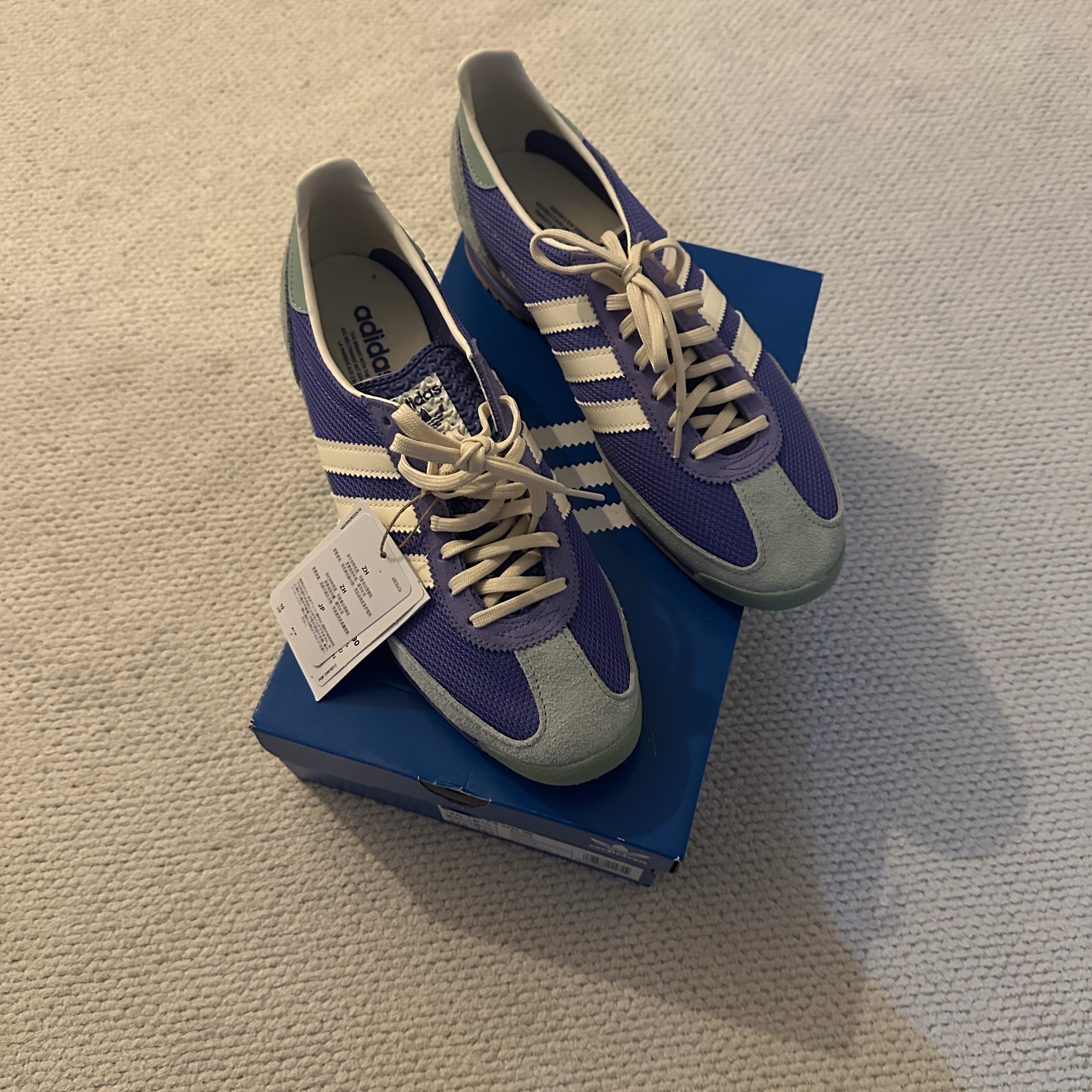 Adidas SL 72 OG Semi Cobalt Blue Cream White 착용 스타일 - 3