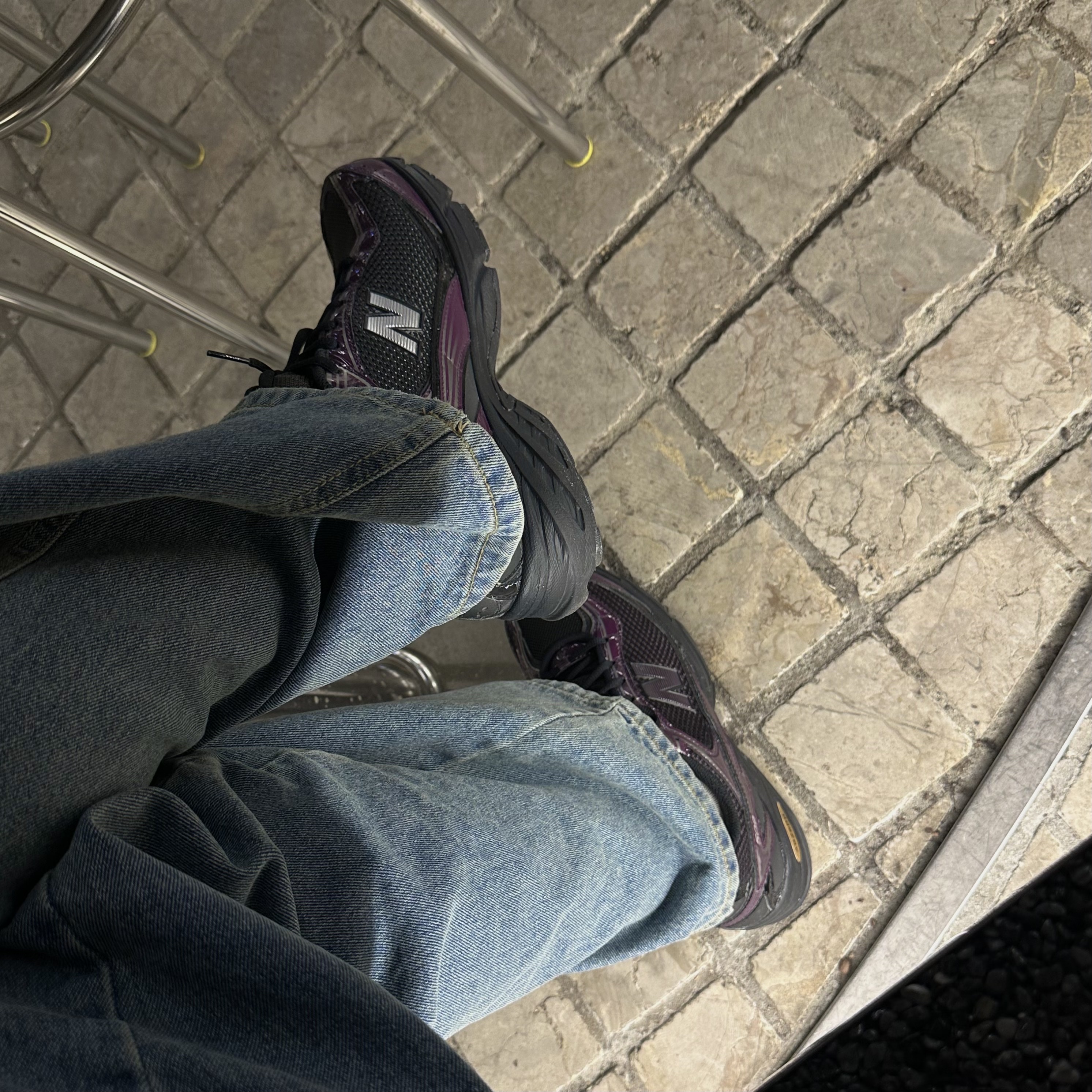 New Balance 509 Purple 착용 스타일 - 1