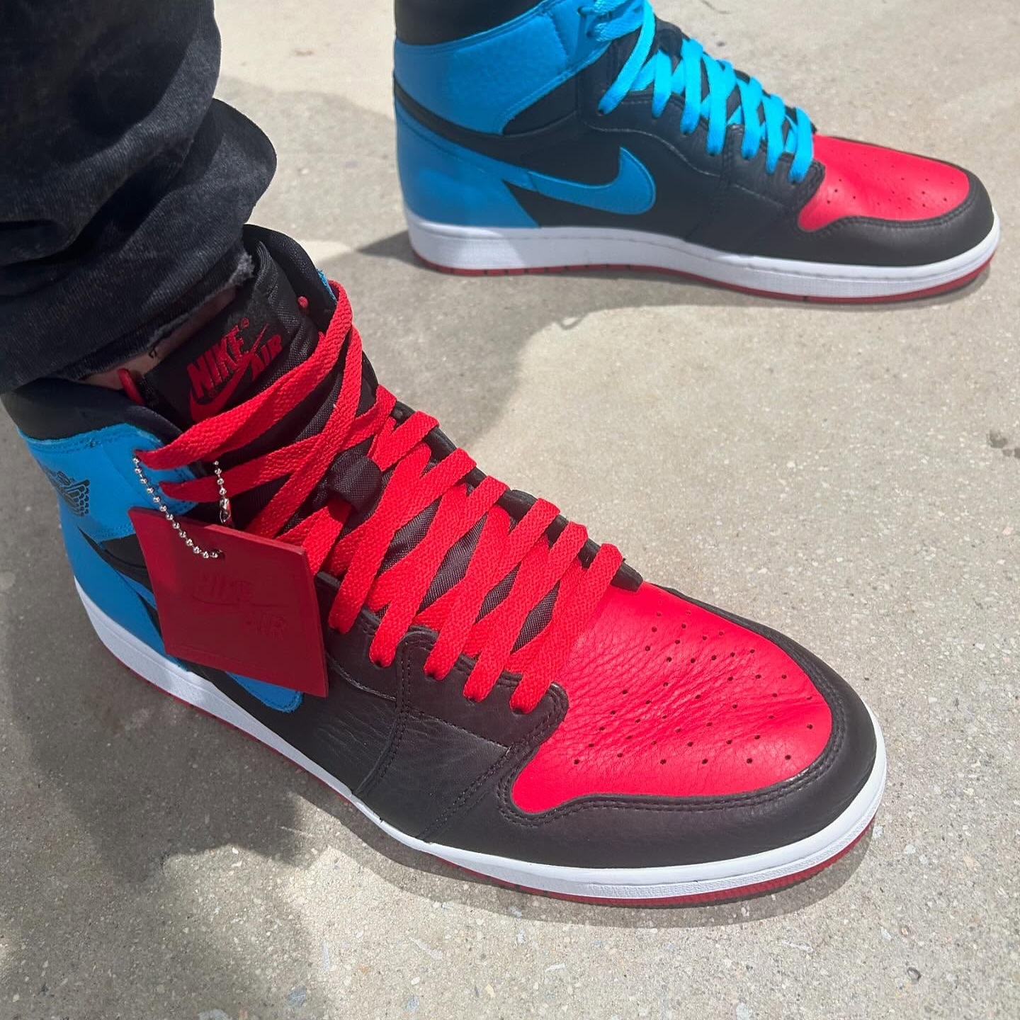 (W) Jordan 1 Retro High OG UNC To Chicago 착용 스타일