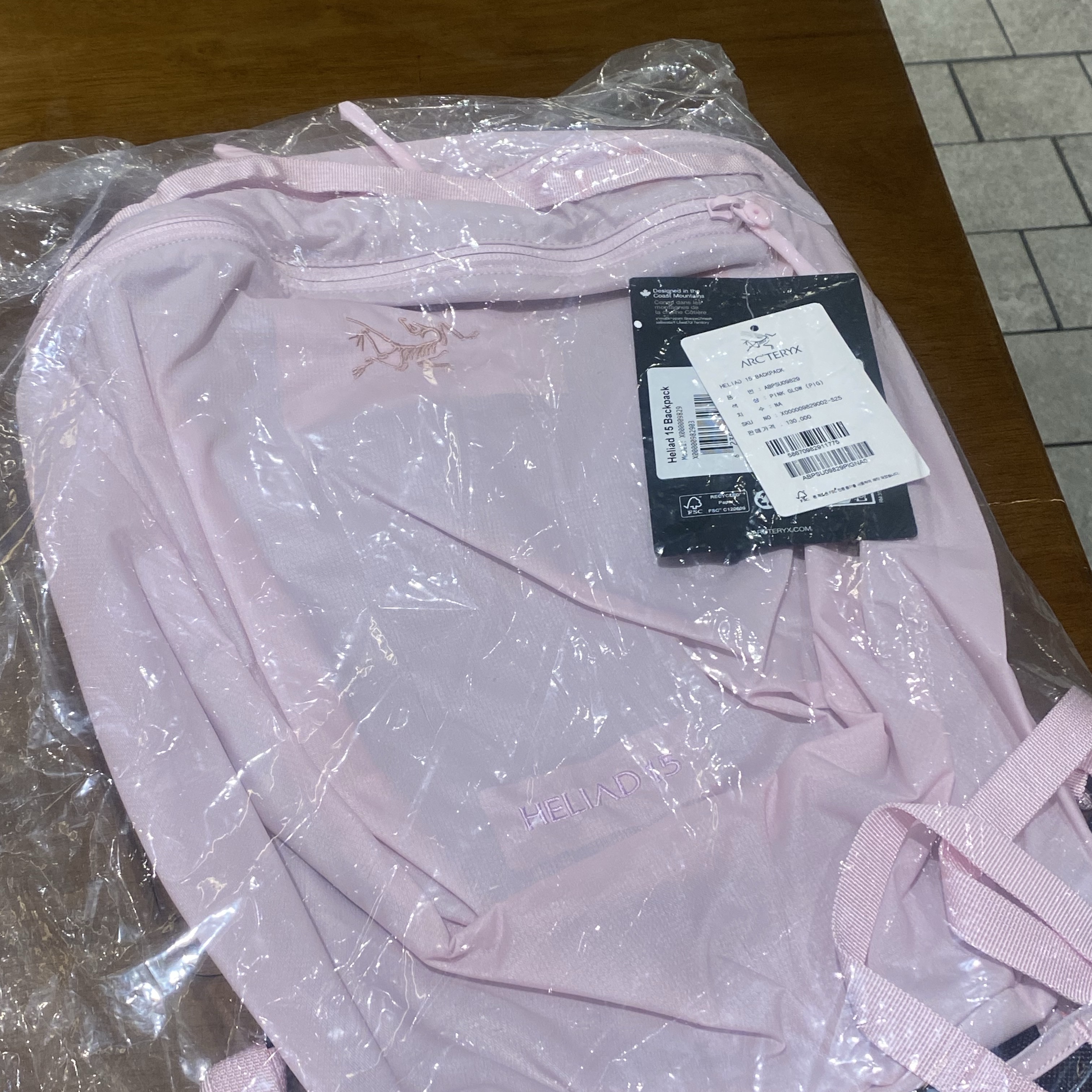 Arc'teryx Heliad 15 Backpack Pink Glow 착용 스타일