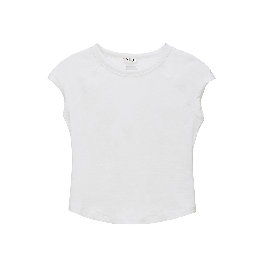 유지  베이비걸 크롭 티셔츠 화이트(YUJI Baby Girl Crop T-Shirt White)
