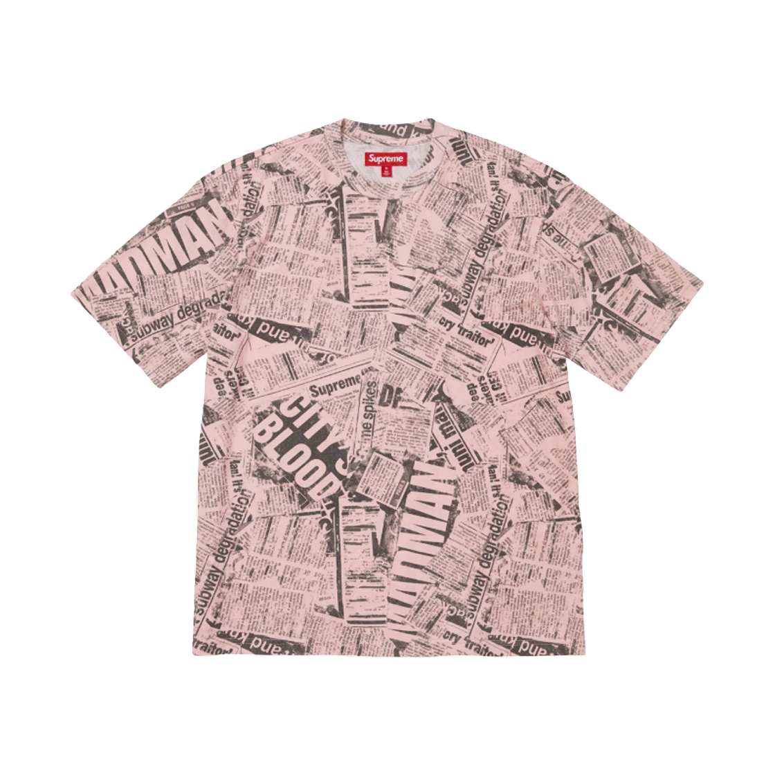 - Supreme Newspaper S/S Top Pink - 25SS - #2