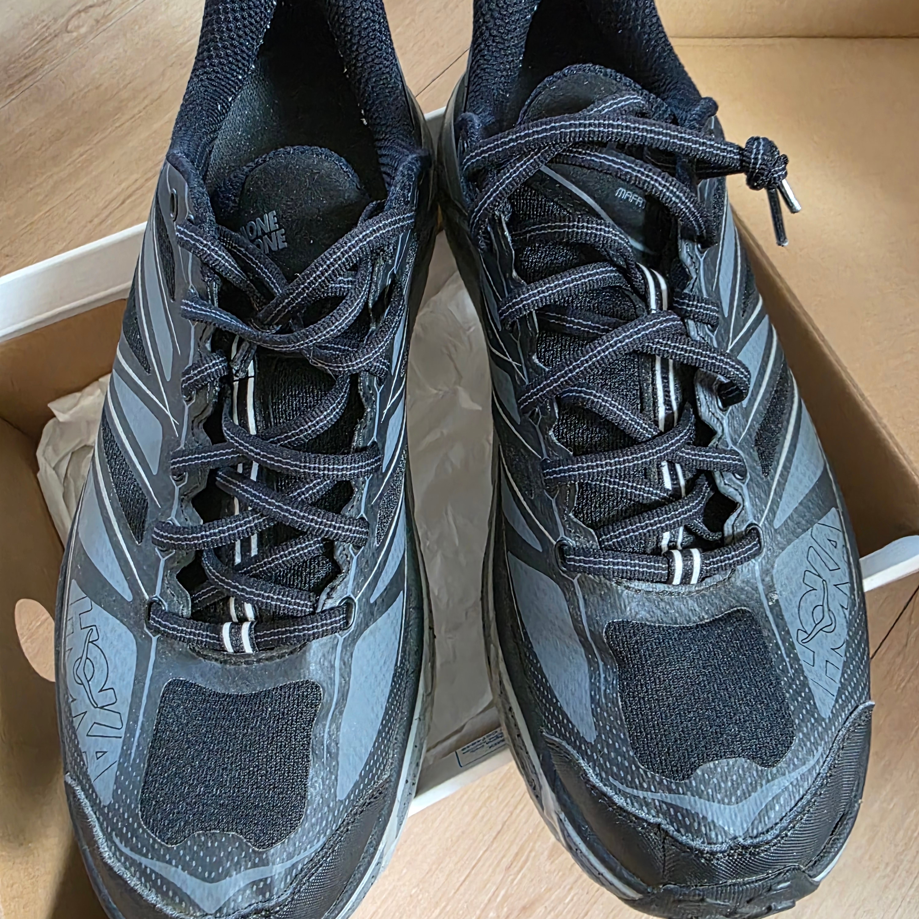 Hoka Mafate Speed 2 Black Castlerock 착용 스타일