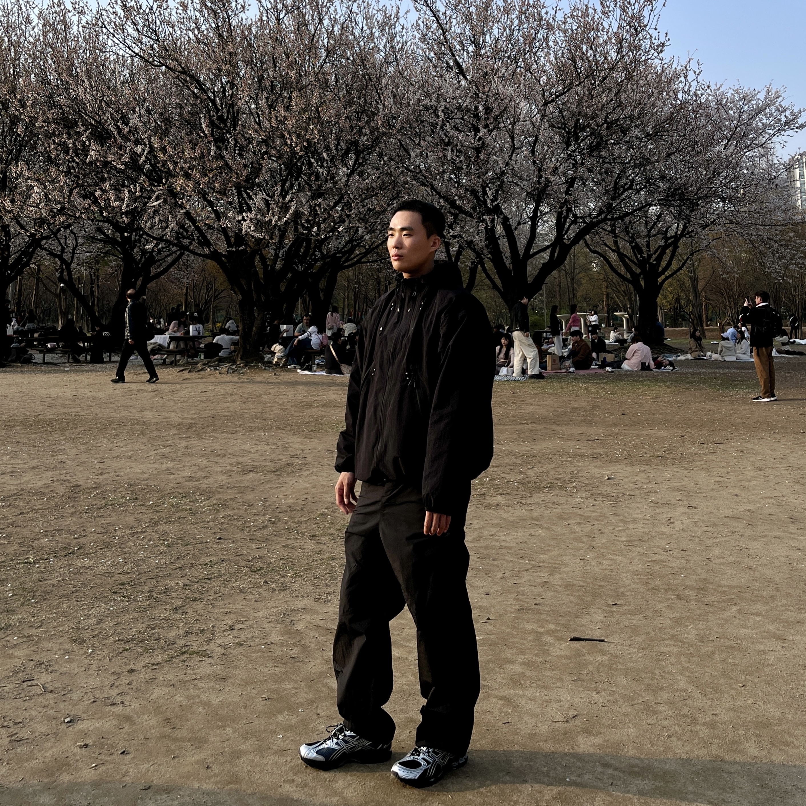 Sansan Gear Side Snap Pants Black_25SS, Asics Gel-Nimbus 10.1 Black Pure Silver - Korea Exclusive 착용 스타일 - 5