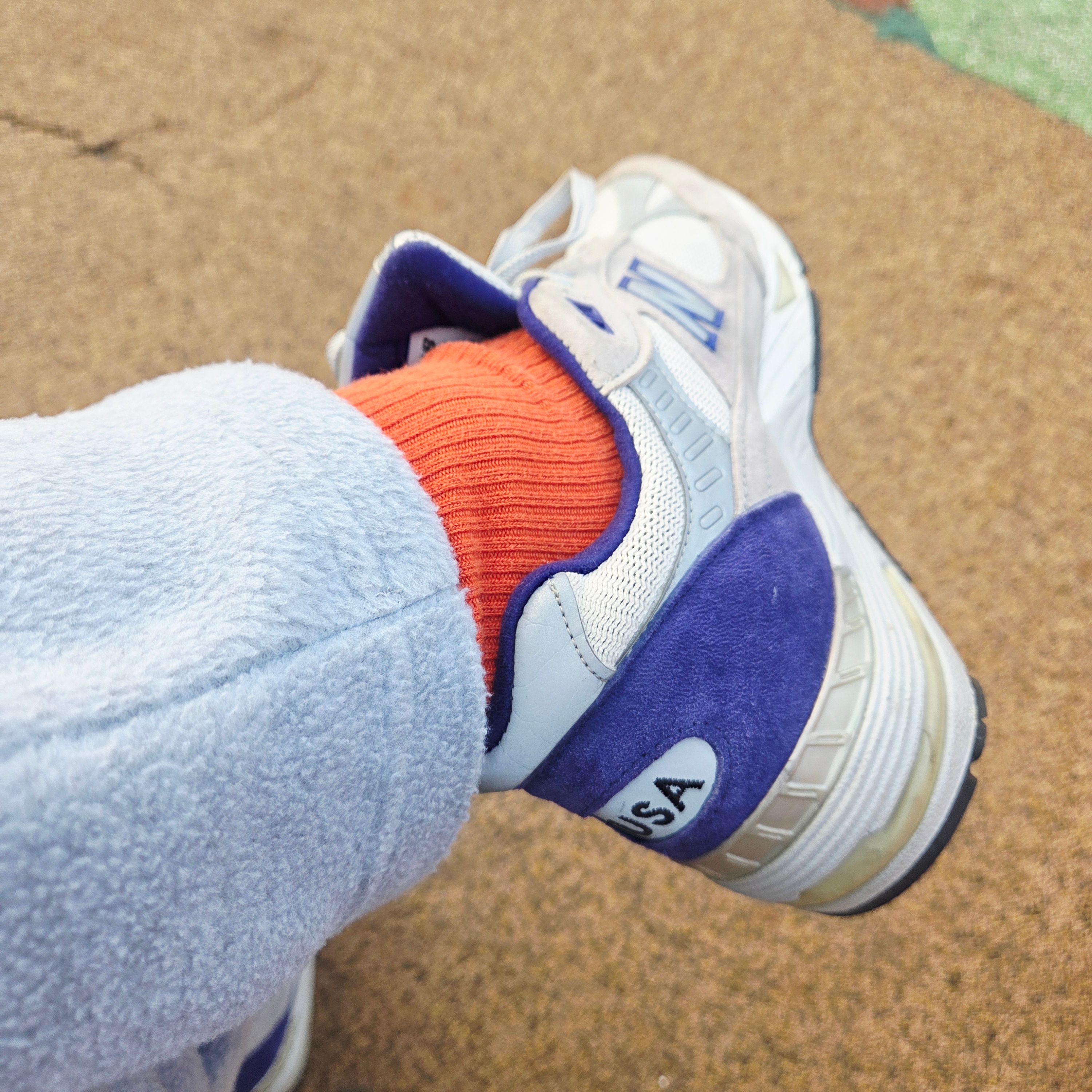 New Balance 991 Made in UK Micro Chip 착용 스타일 - 2