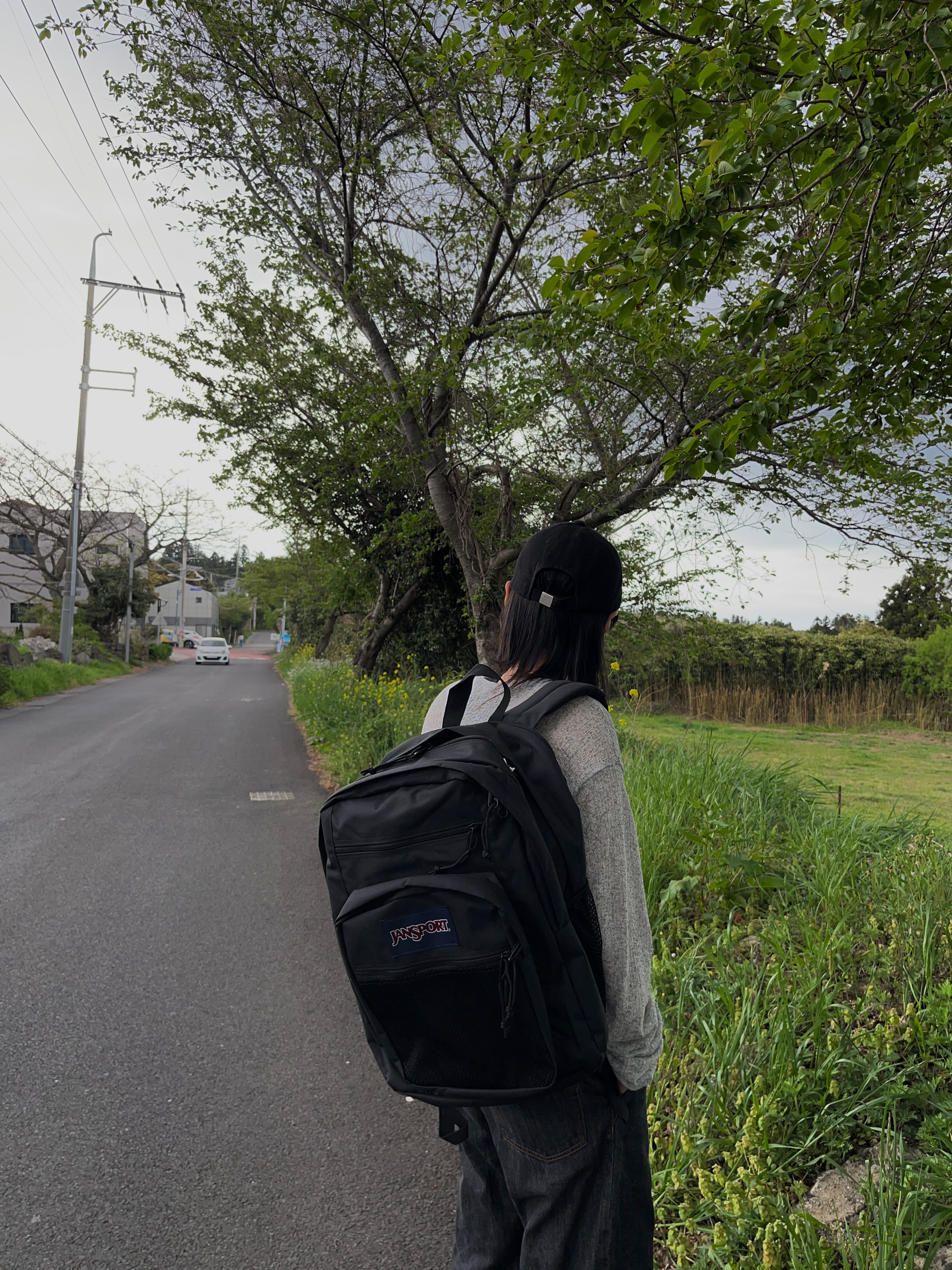 Jansport Big Student Backpack Black 착용 스타일 - 4